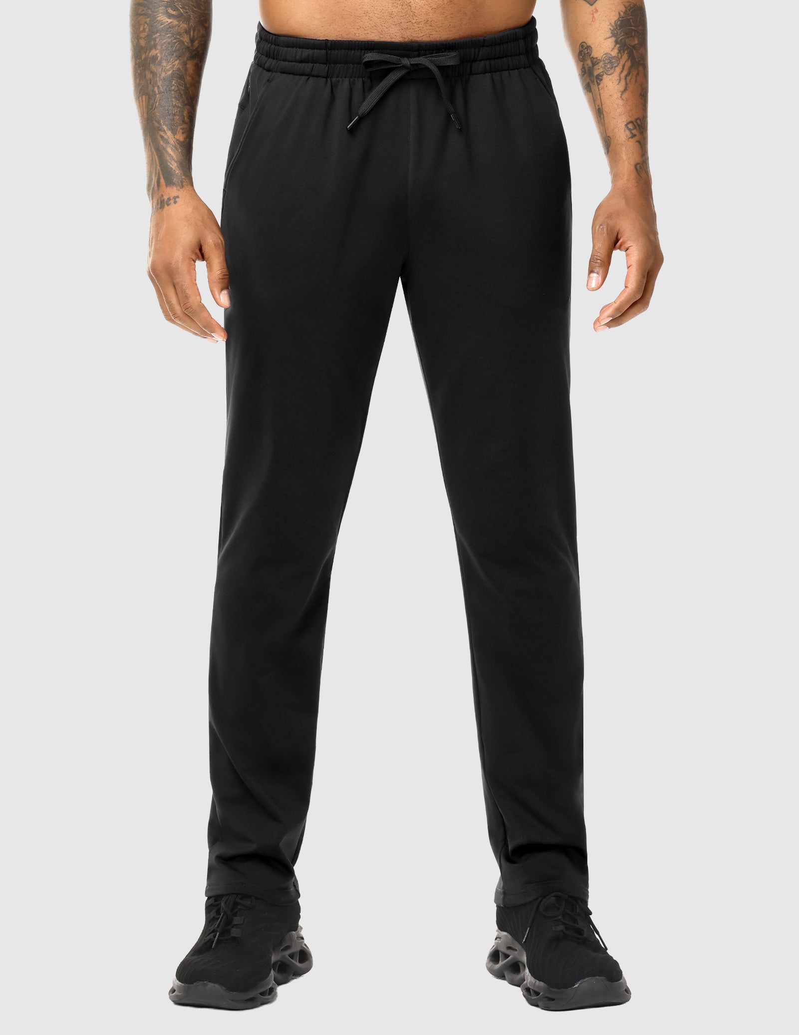 MIER Men's Fleece Lined Athletic Pants with Zipper Pockets | Winter Warm Workout Sweatpants Men's Train Pants