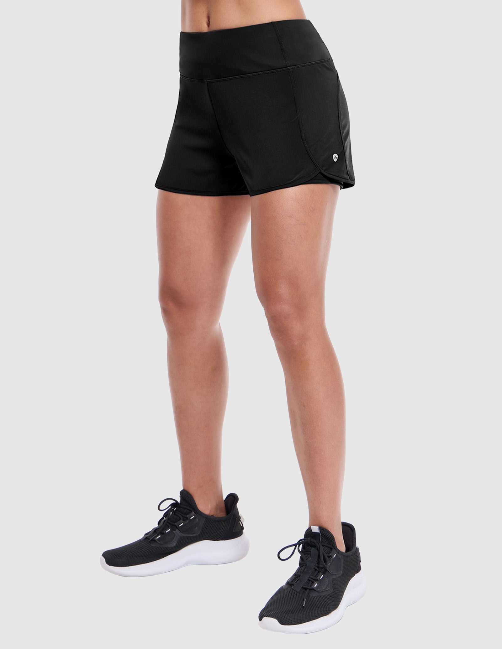 MIER Women's 2 in 1 Running Shorts with Liner and Zipper Pocket 3 Inch Women Shorts