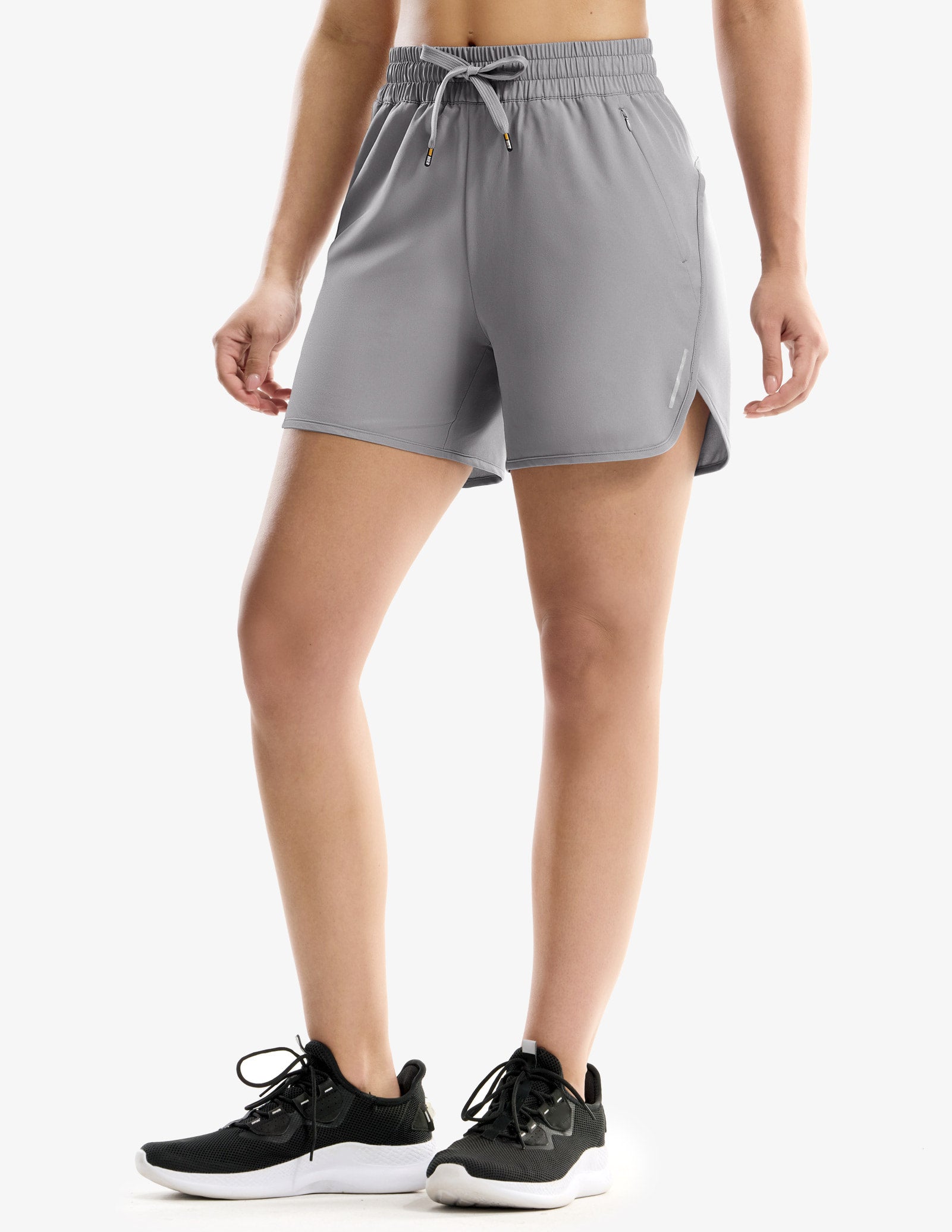 MIER Women's 5" Running Shorts with Secure Zipper Pockets Women Shorts