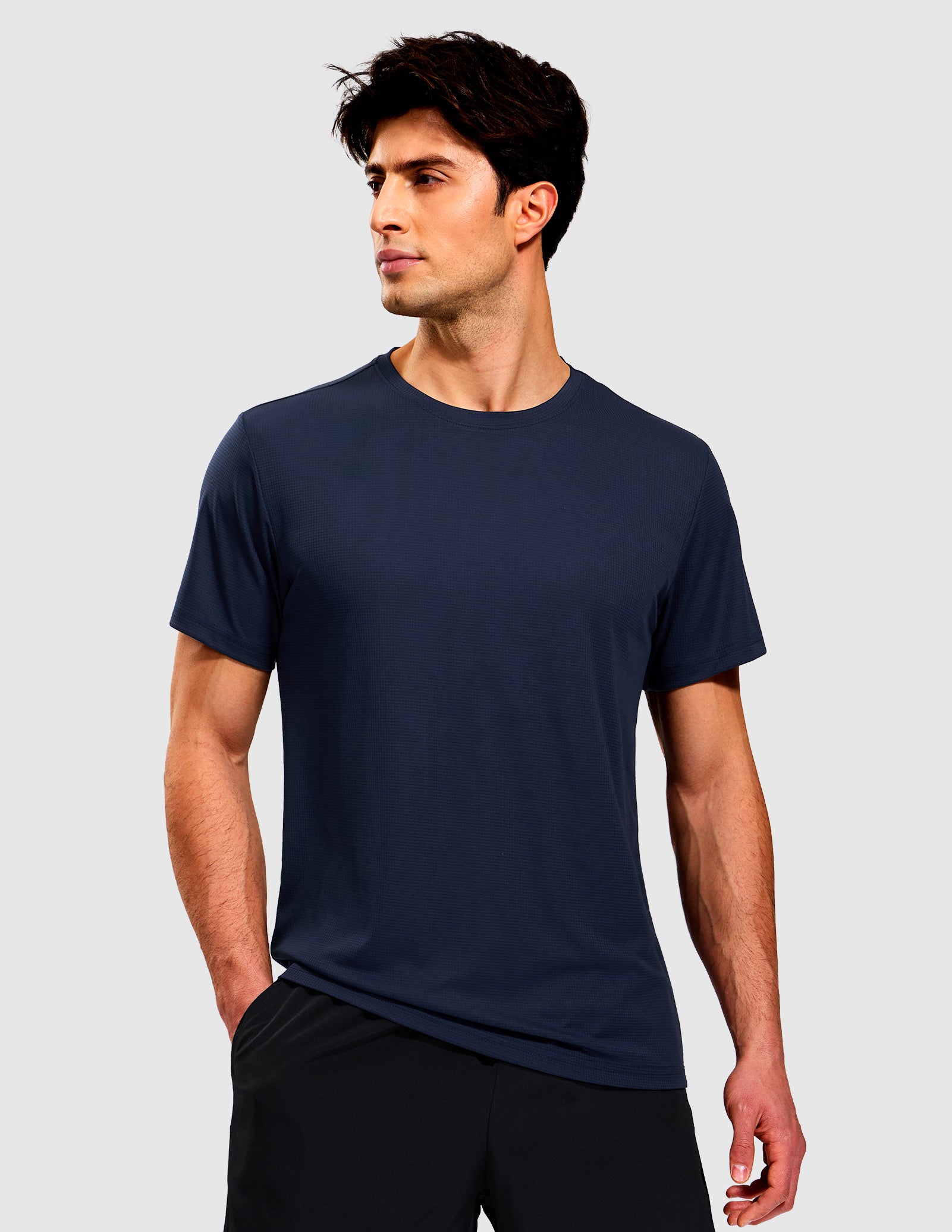 MIER Men's Running T-Shirt Dry Fit Workout Tee Men's Shirt