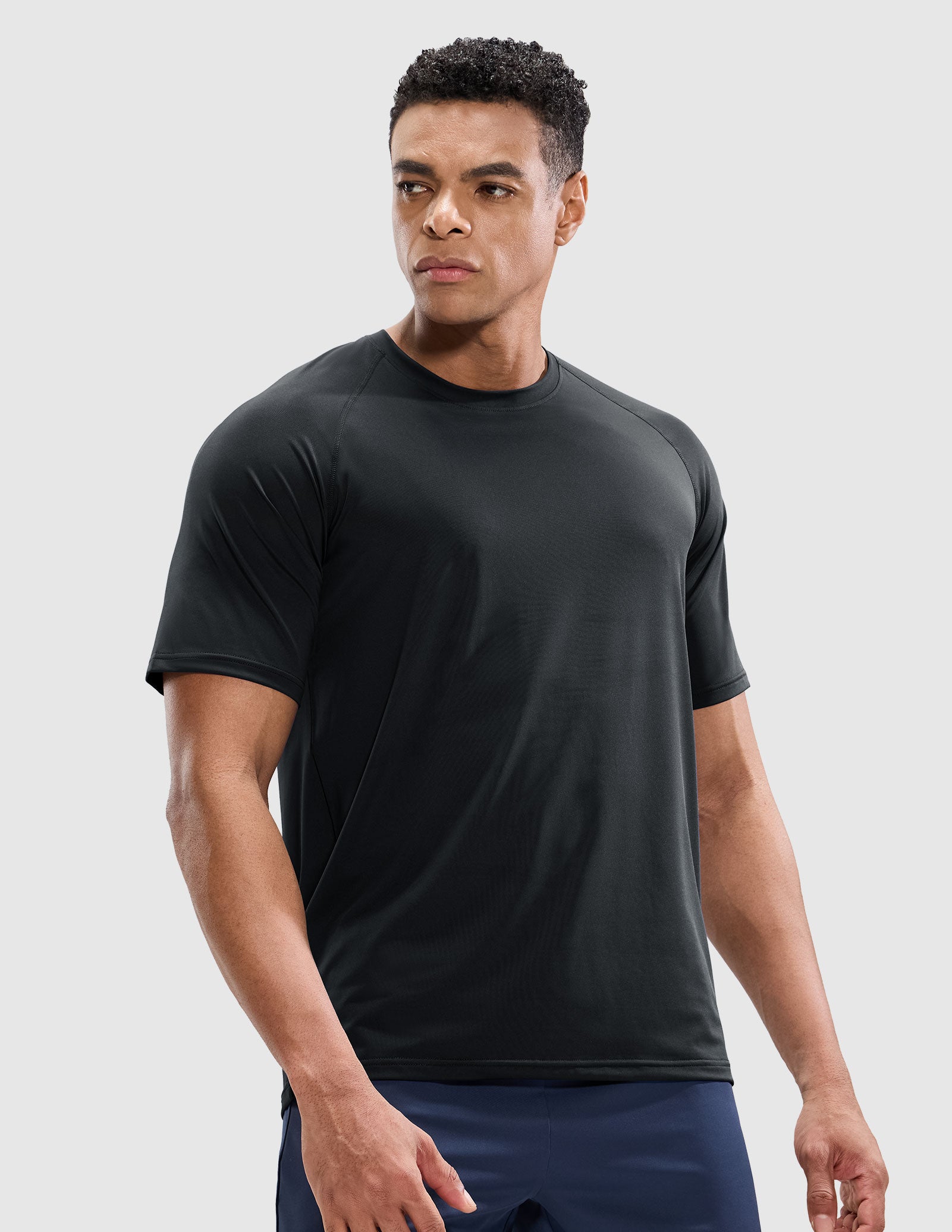 MIER Men's Workout T Shirts Stretchy Quick Dry and Moisture Wicking Men's T-Shirts