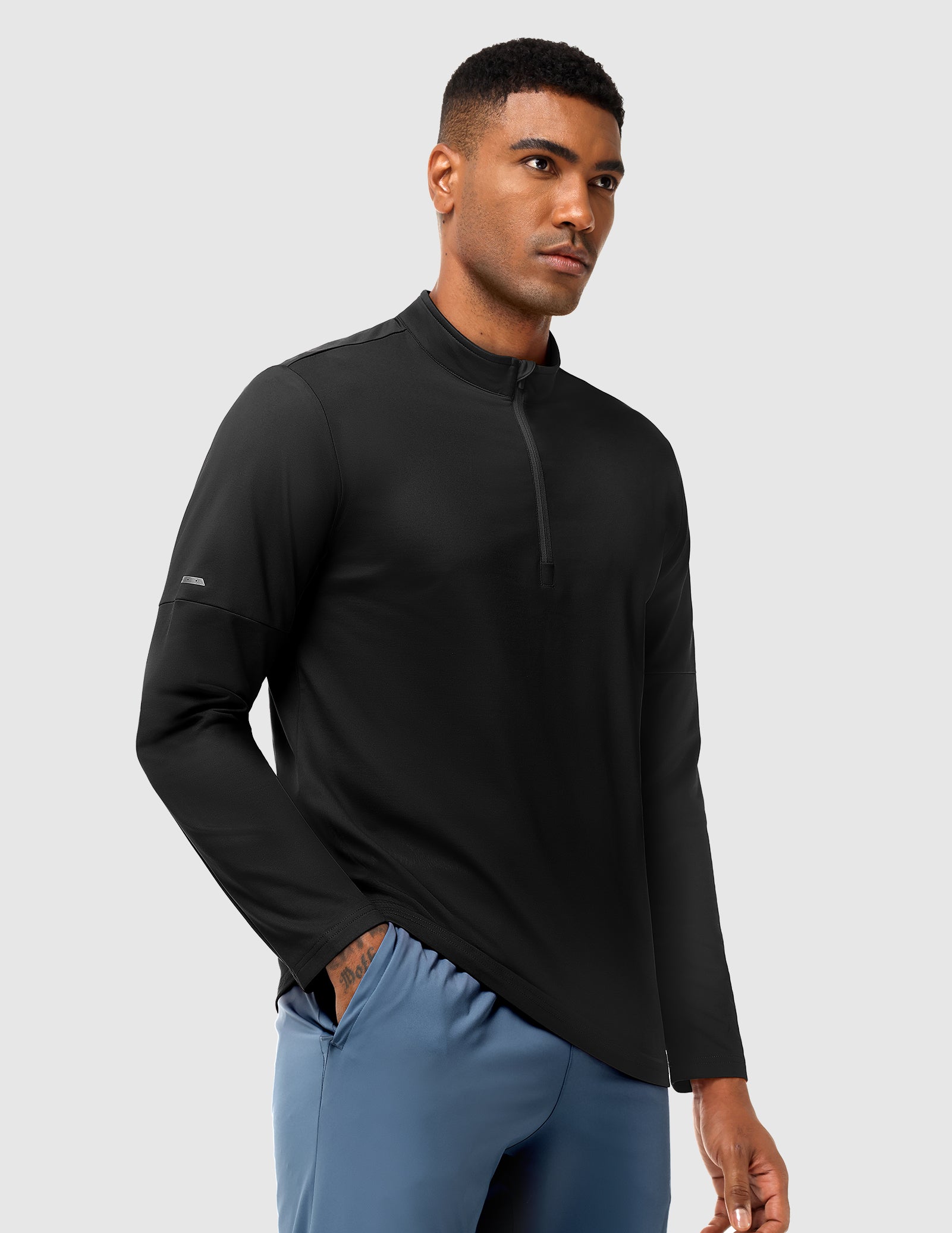 MIER Men’s Workout Sweatpants Lightweight Jogging Track Pants with 3 Zipper Pockets Men's T-Shirts Black / S