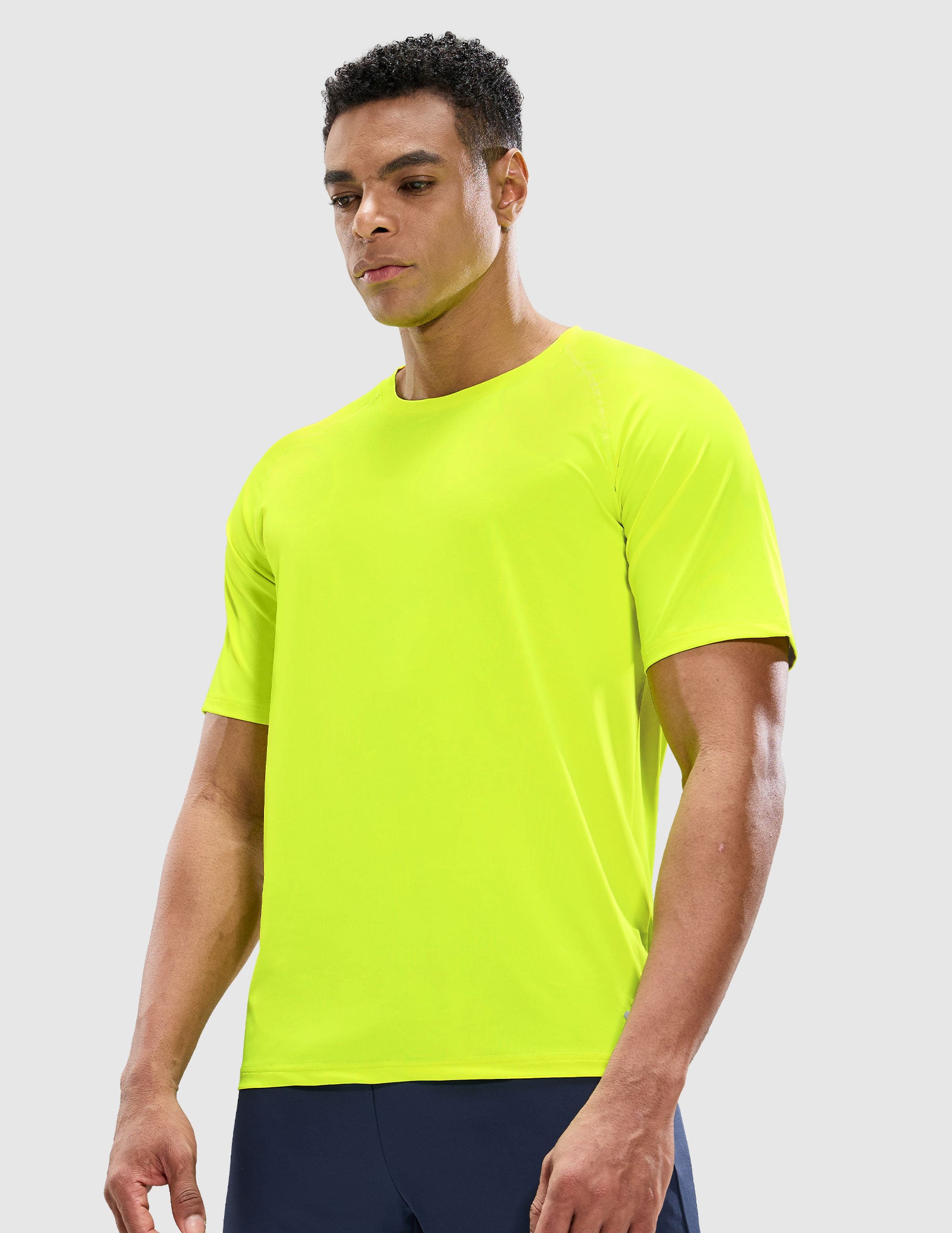 MIER Men's Workout T Shirts Stretchy Quick Dry and Moisture Wicking Men's T-Shirts