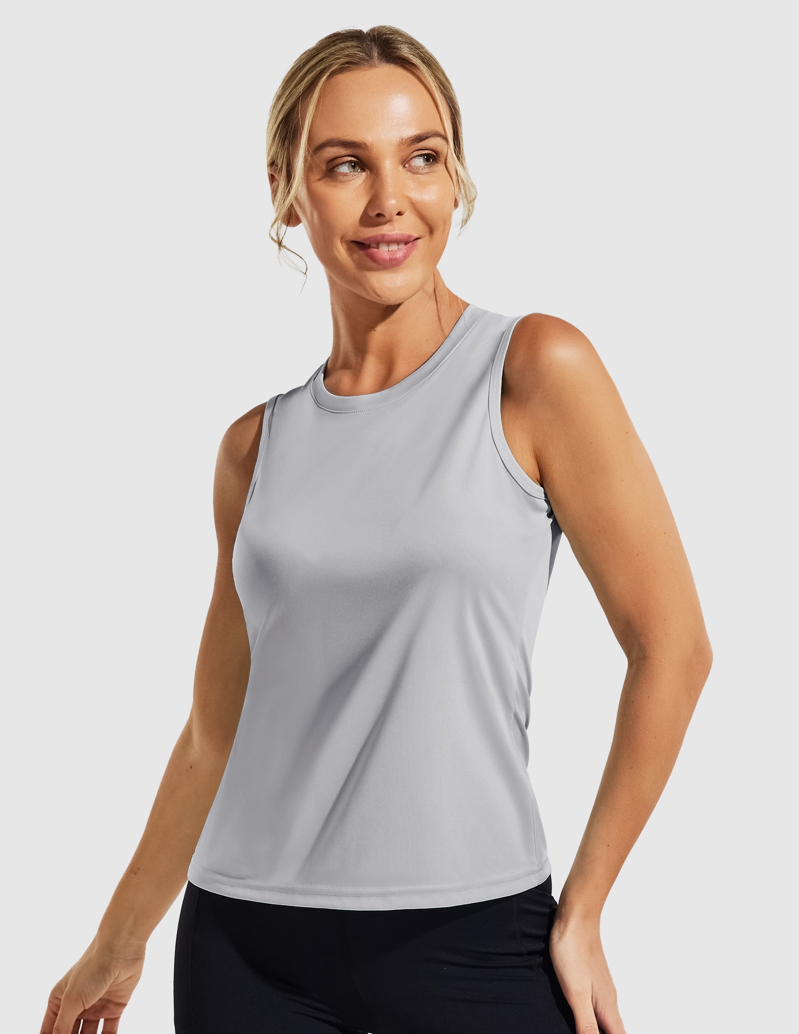 MIER UV Protection Sleeveless Workout Tank Top for Women - Lightweight & Breathable Women's Tank Top