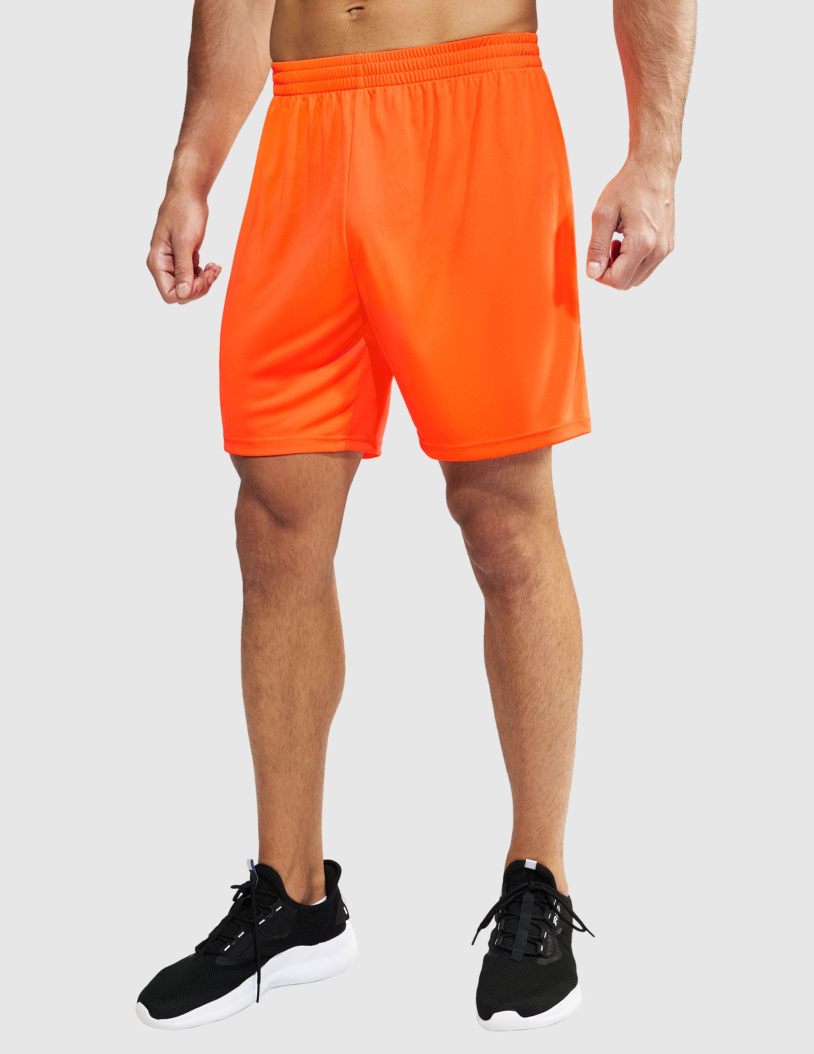 MIER Men Quick-Dry Athletic Running Shorts without Pockets Men's Shorts Orange / XS