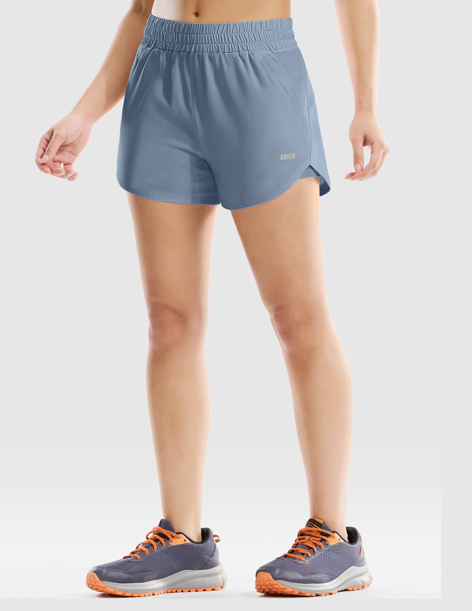 MIER Women’s 3” Running Shorts with Zipper Pockets Women Shorts