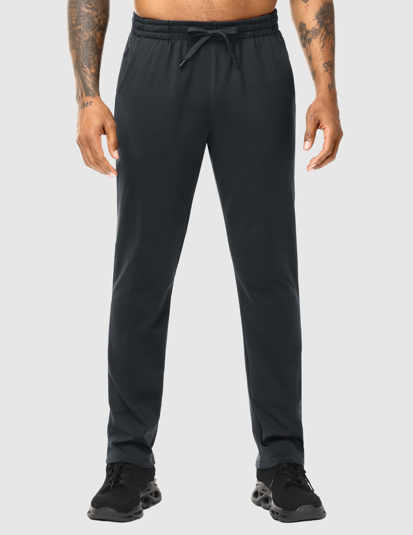 MIER Men's Fleece Lined Athletic Pants with Zipper Pockets | Winter Warm Workout Sweatpants Men's Train Pants