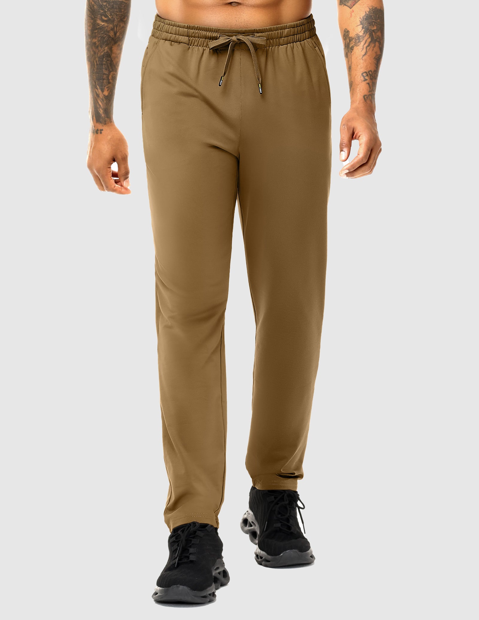 MIER Men's Fleece Lined Athletic Pants with Zipper Pockets | Winter Warm Workout Sweatpants Men's Train Pants