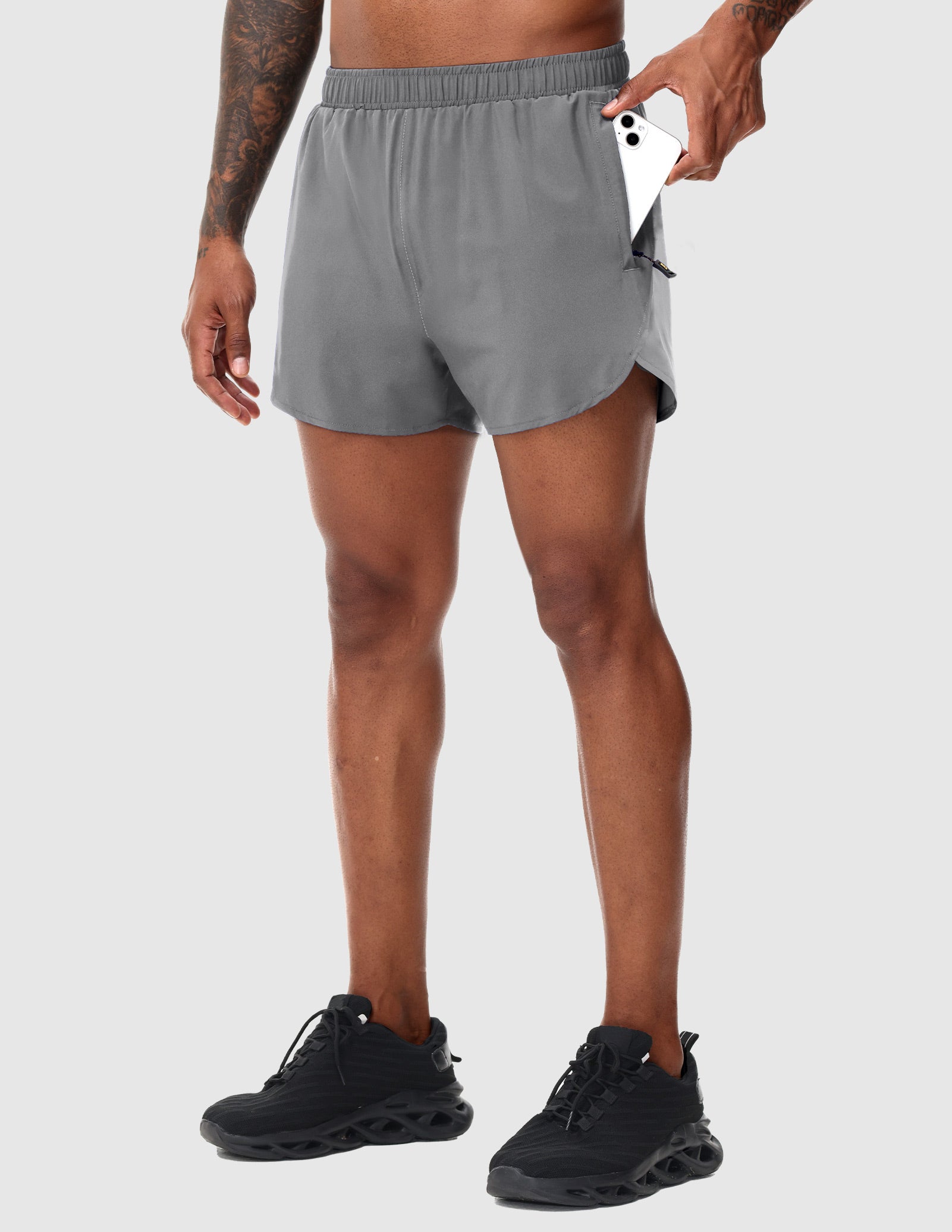 Men's PaceLite Logo Shorts W/Brief 3"