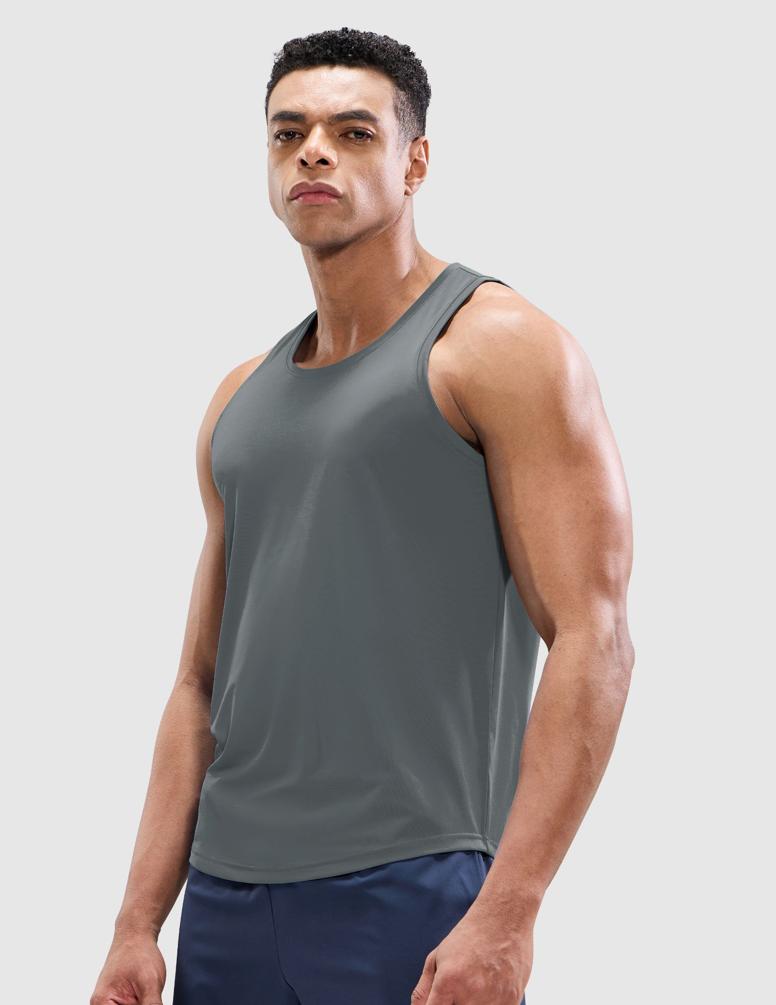 MIER Men’s Sleeveless Running Shirt Breathable and Sweat Wicking Men's Tank Top