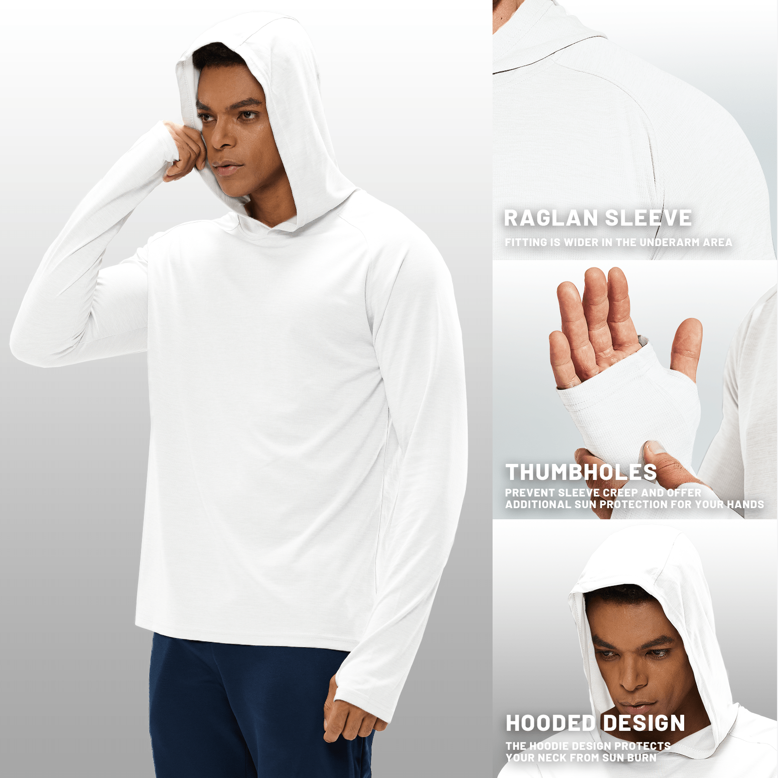 Men's PaceGuard Lightweight Hoodie Long Sleeve Shirt