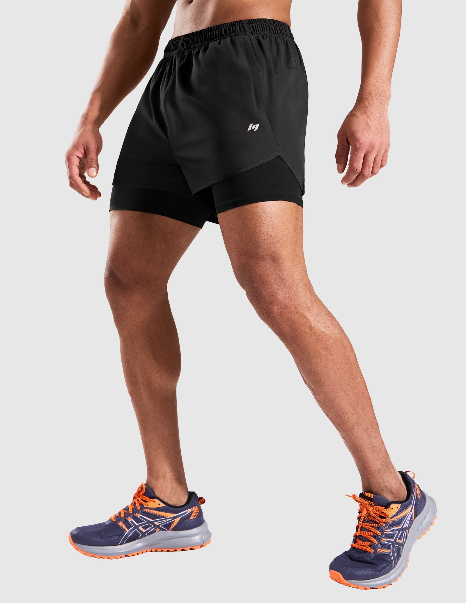MIER Men’s 2-in-1 Running Shorts 5” Quick Dry with Compression Liner & 3 Pockets Men's Shorts