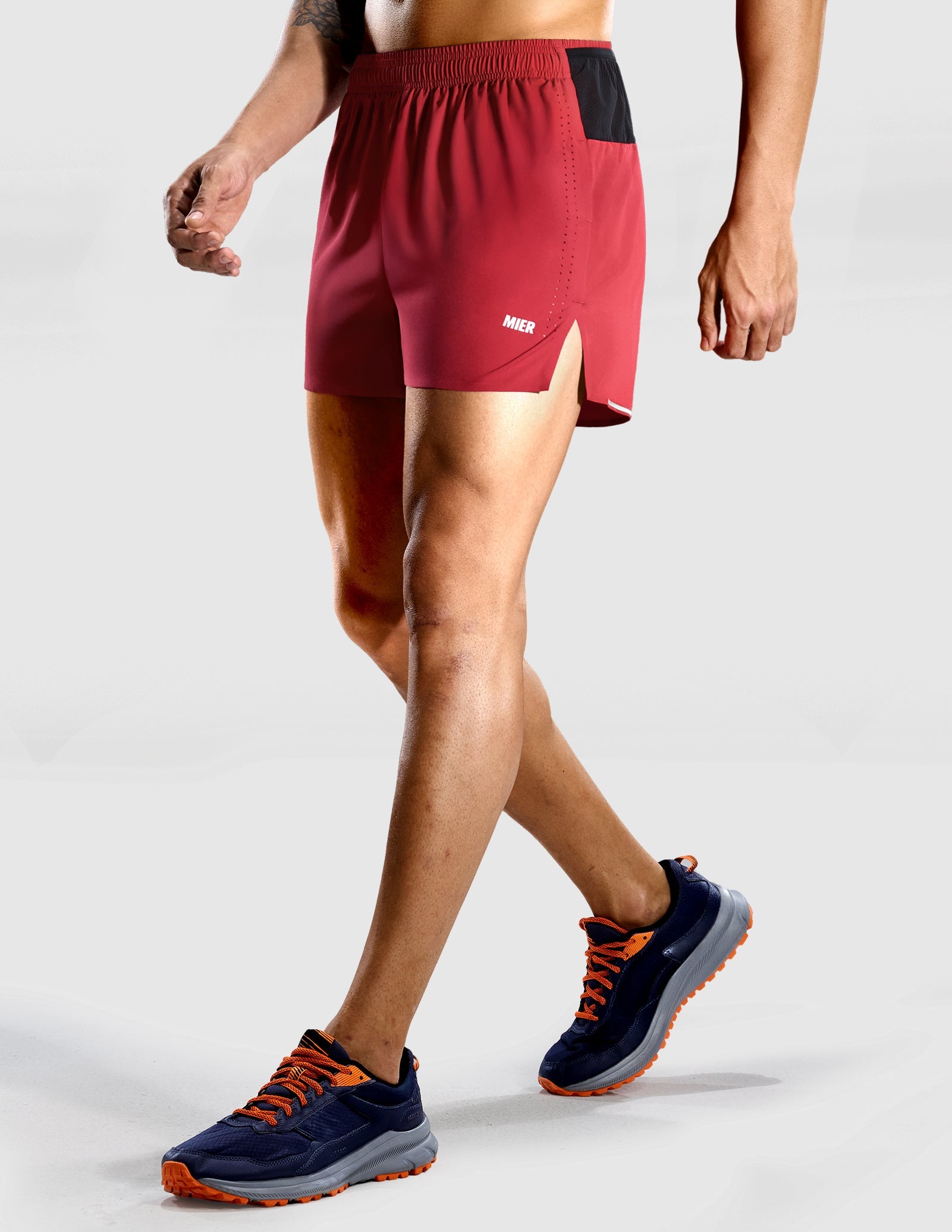 MIER Men's 3.5" Running Shorts Lightweight Marathon Training Shorts Men's Shorts