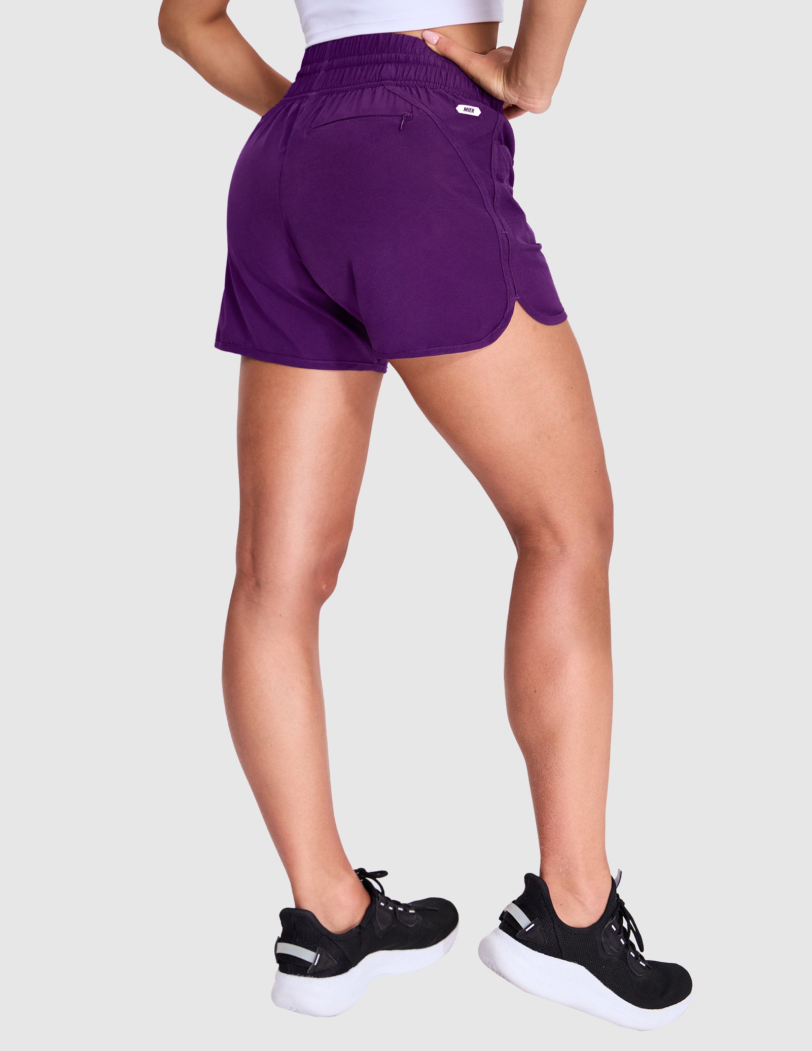 MIER Women's Quick Dry Running Shorts with Liner Women Shorts
