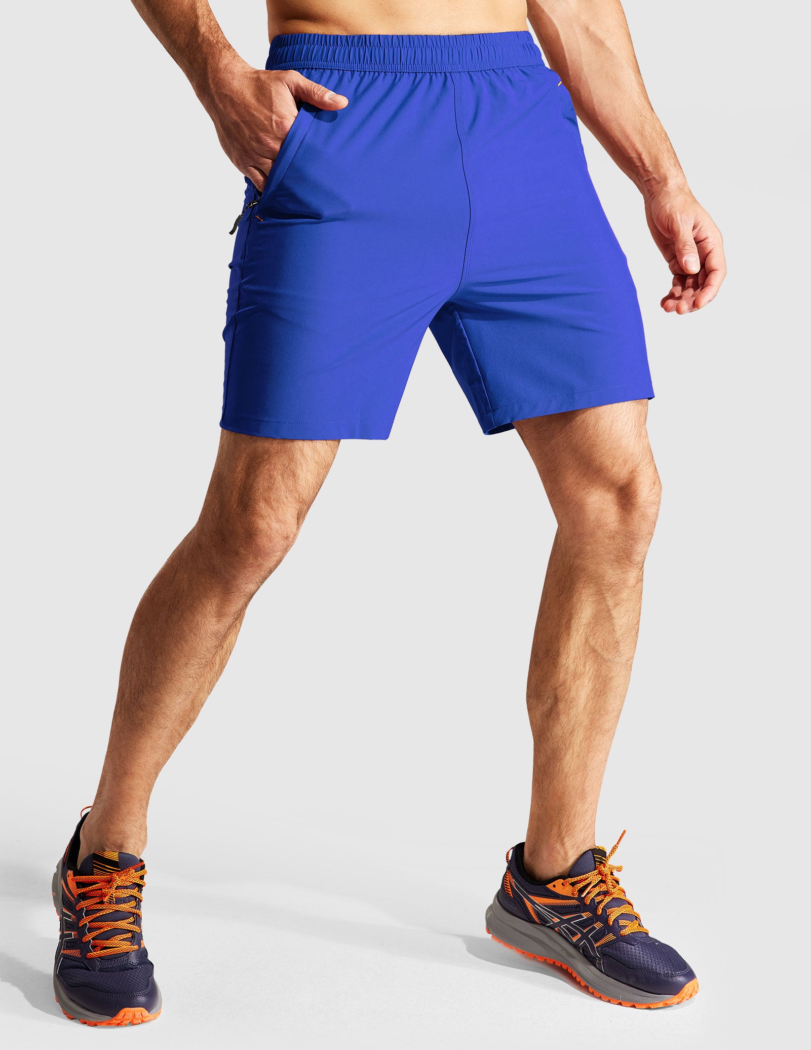 EVERWORTH - Shorts de entrenamiento para hombre, pantalones cortos de  entrenamiento ajustados para correr, con bolsillo con cremallera, en 3  colores
