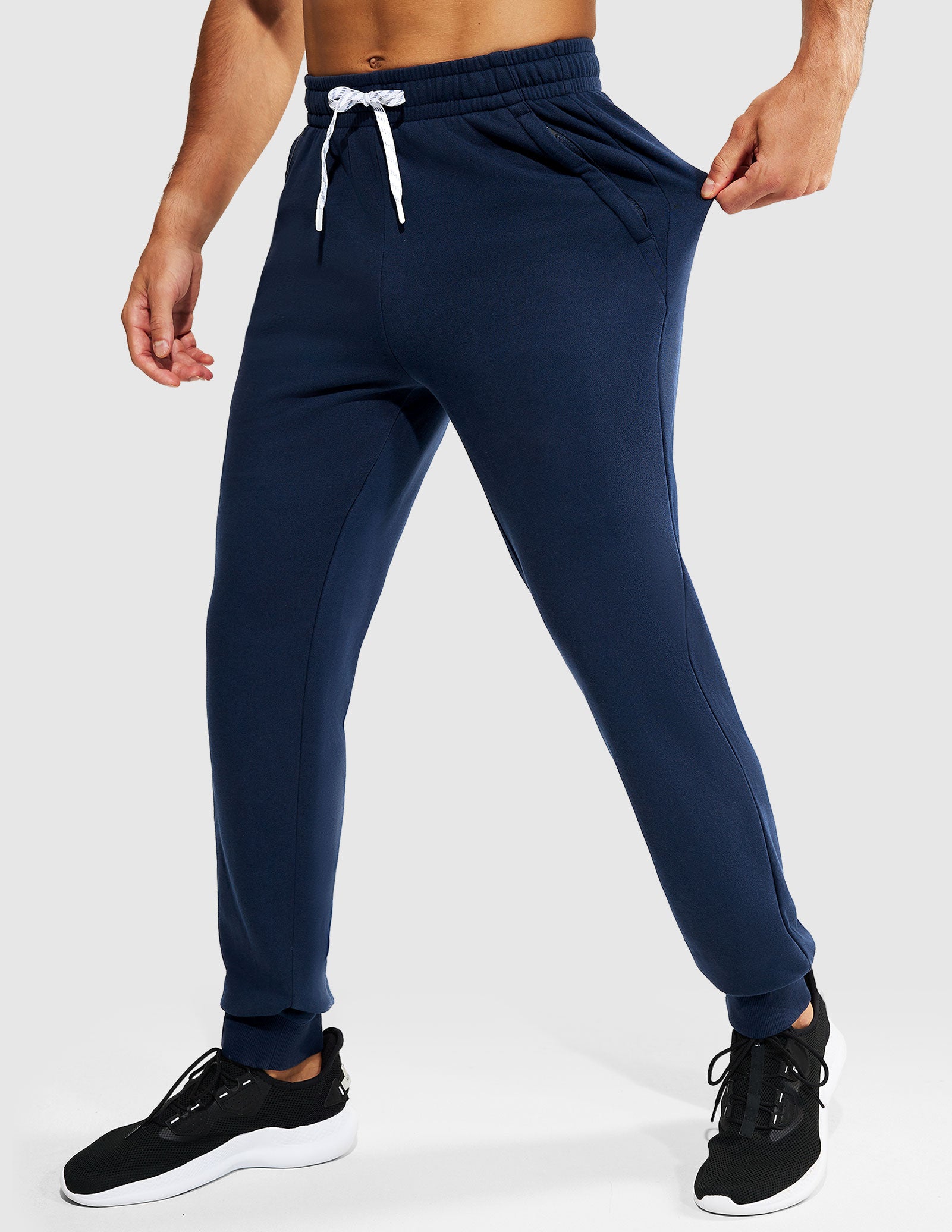 Men's Cotton Joggers Athletic Sweatpants with Pockets