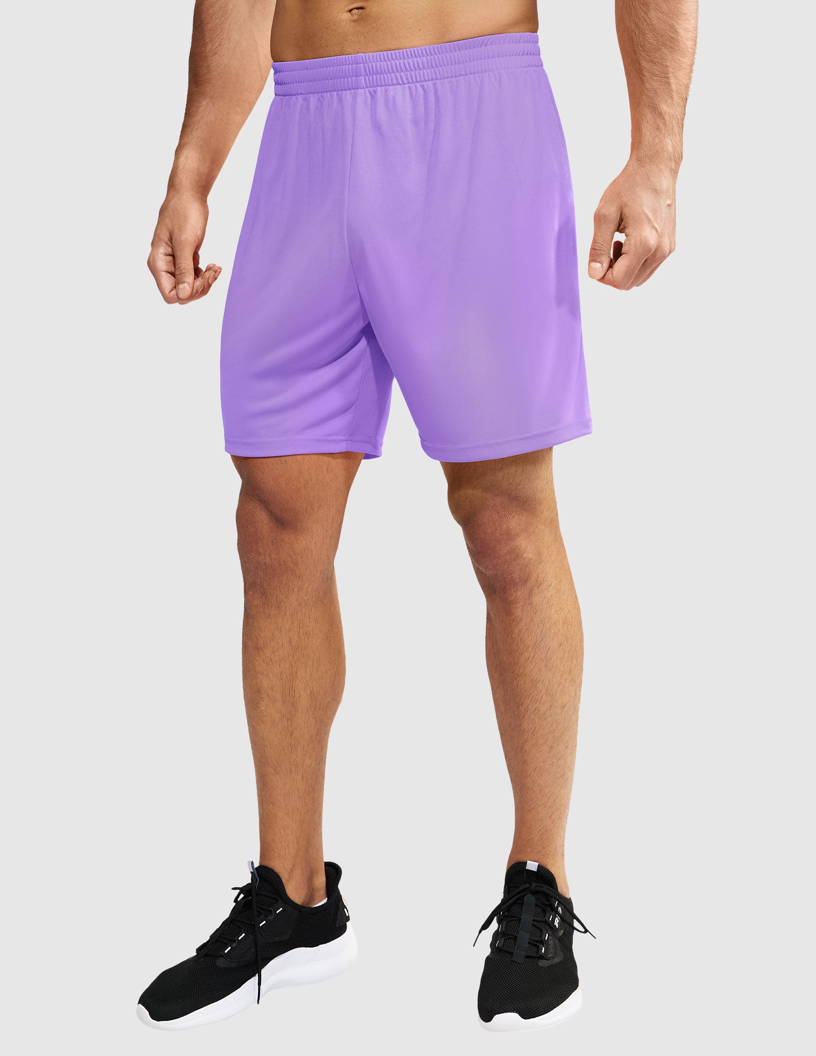 MIER Men Quick-Dry Athletic Running Shorts without Pockets Men's Shorts Deep Purple / XS