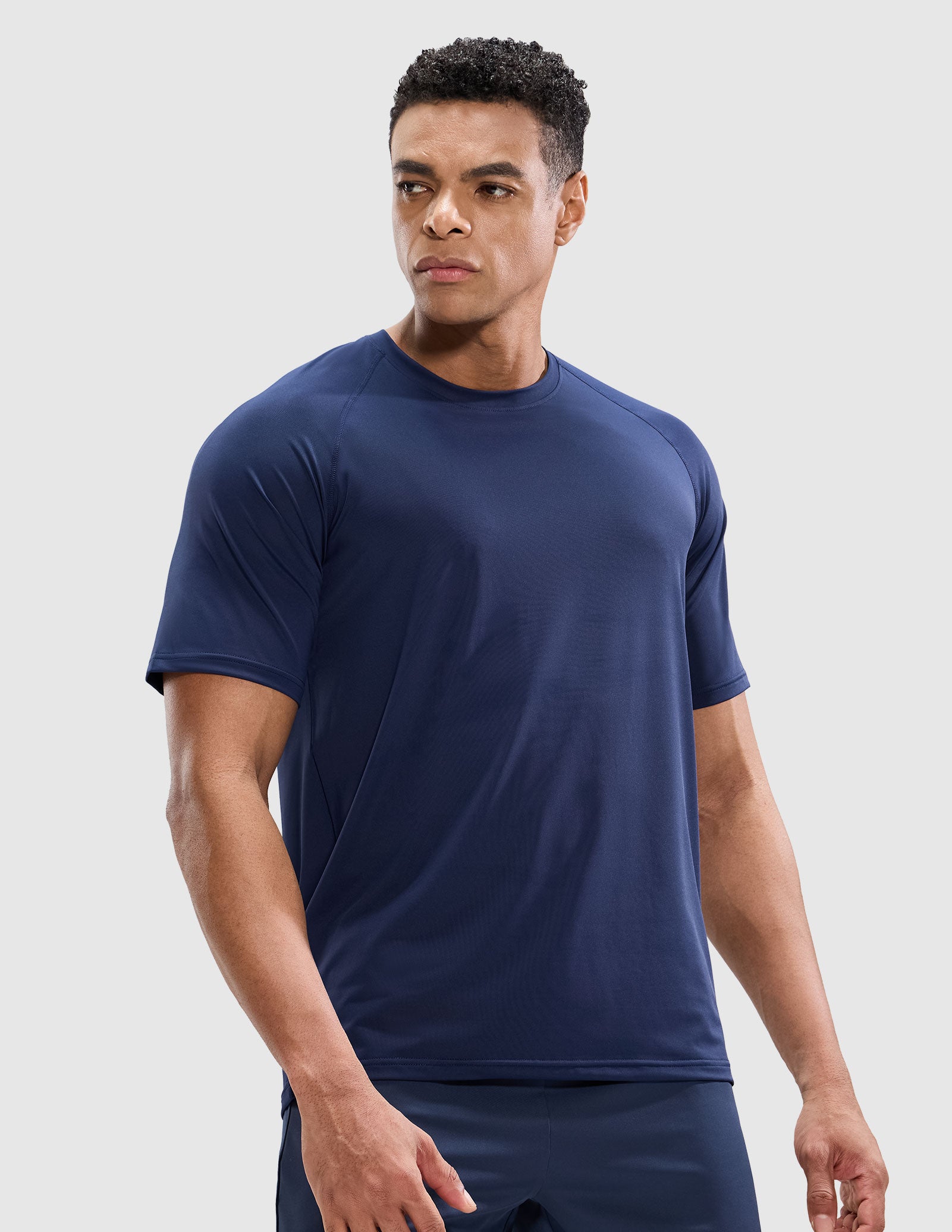 MIER Men's Workout T Shirts Stretchy Quick Dry and Moisture Wicking Men's T-Shirts