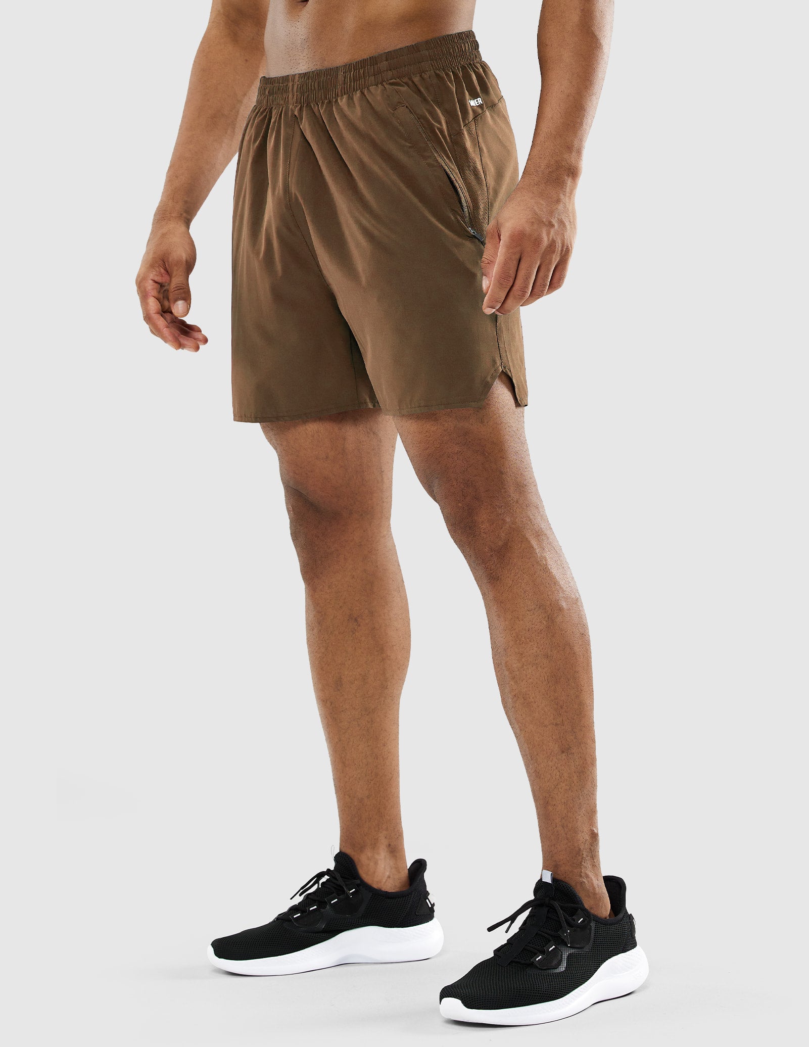 Pantalones cortos de entrenamiento para hombre de 5 pulgadas con bolsillos con cremallera
