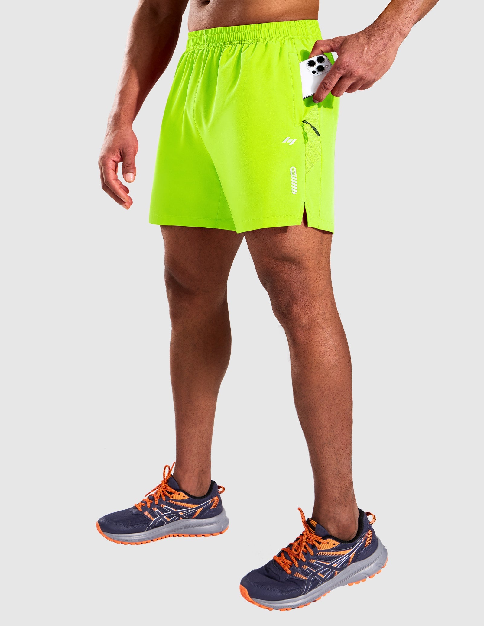 MIER Men’s 5” Running Shorts Quick Dry with Zipper Pockets, No Liner Men's Shorts