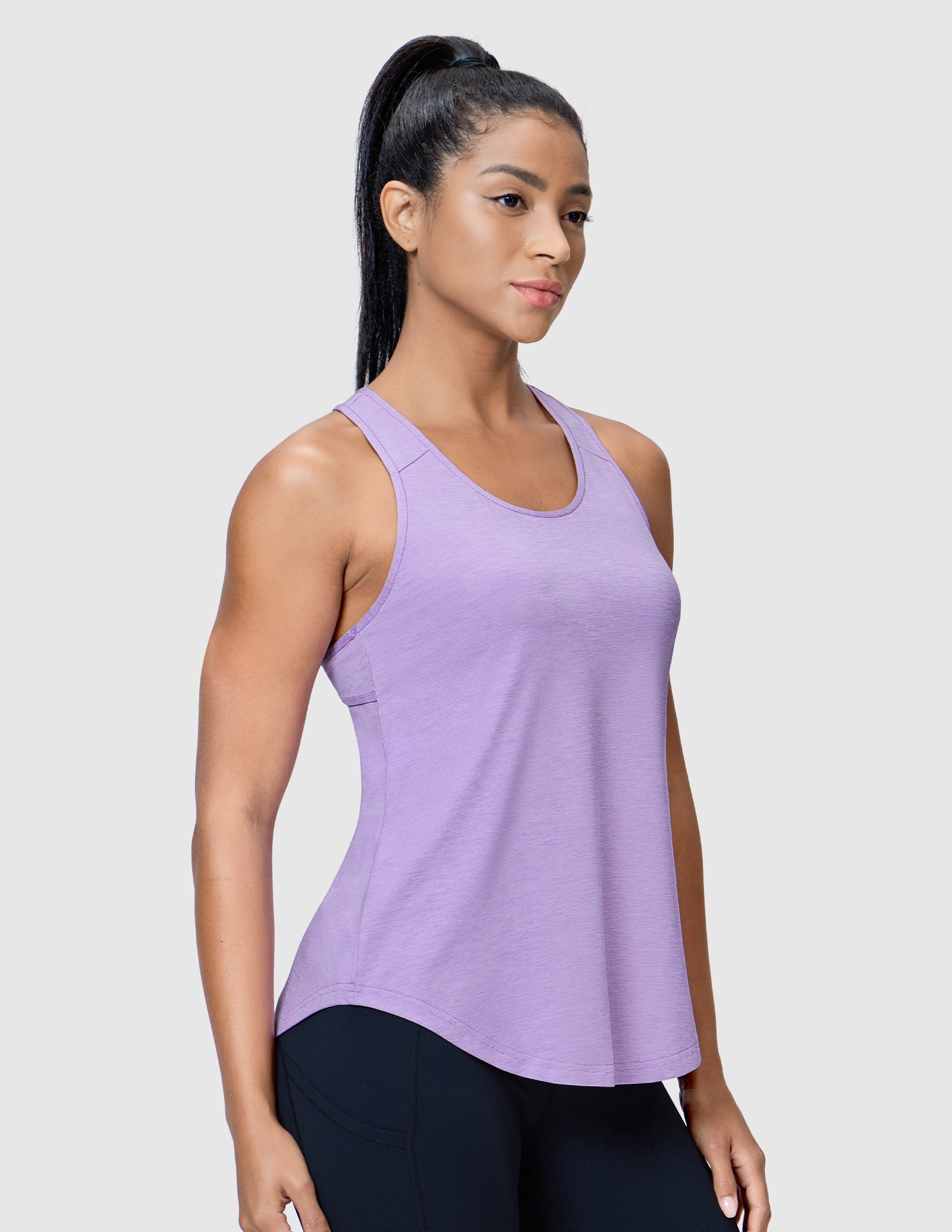 MIER Women's Sleeveless Tank with Open Back Perfect for Running Women Tank Top