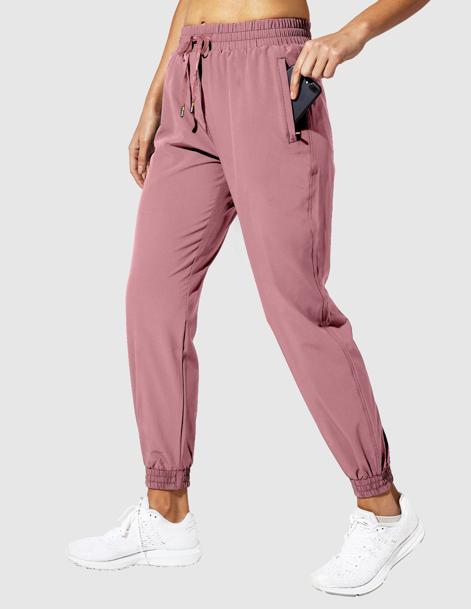 Women's Lightweight Jogger Pants with Zipper Pockets