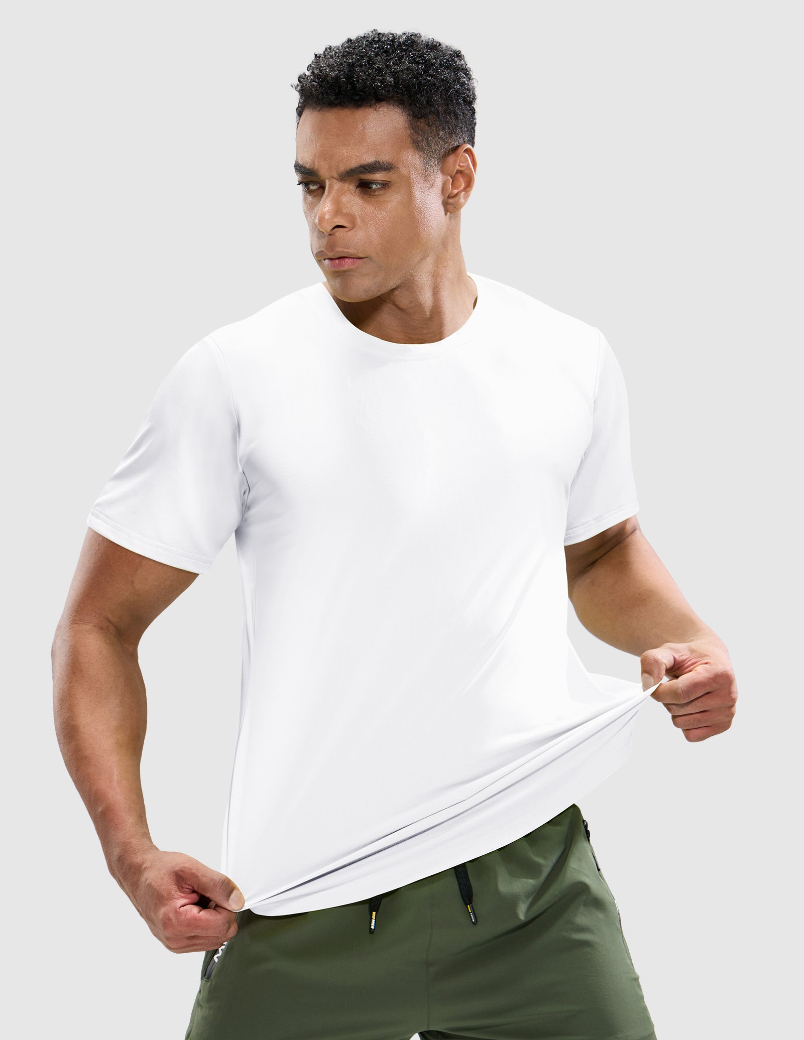MIER Men’s Workout T-Shirt Dry Fit Short Sleeve UPF 50+ Running Tee Men's T-Shirts