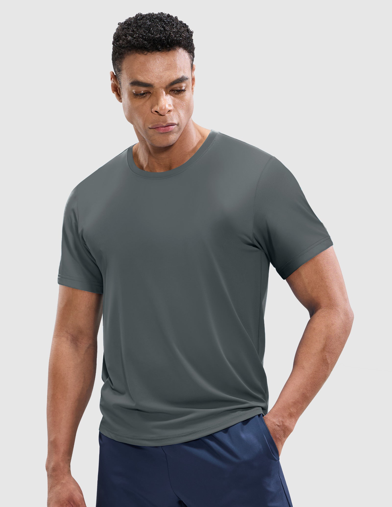 MIER Men’s Workout T-Shirt Dry Fit Short Sleeve UPF 50+ Running Tee Men's T-Shirts