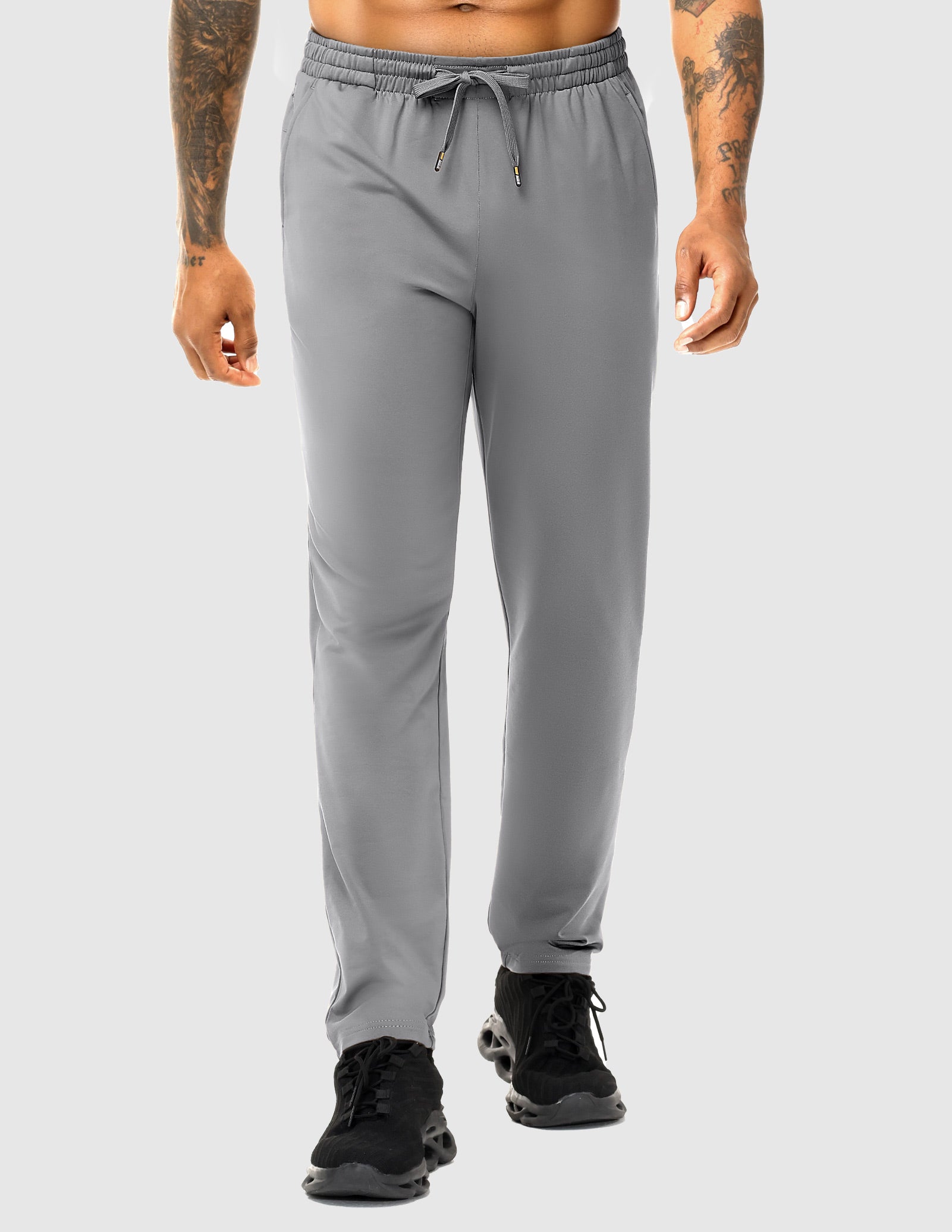 MIER Men's Fleece Lined Athletic Pants with Zipper Pockets | Winter Warm Workout Sweatpants Men's Train Pants