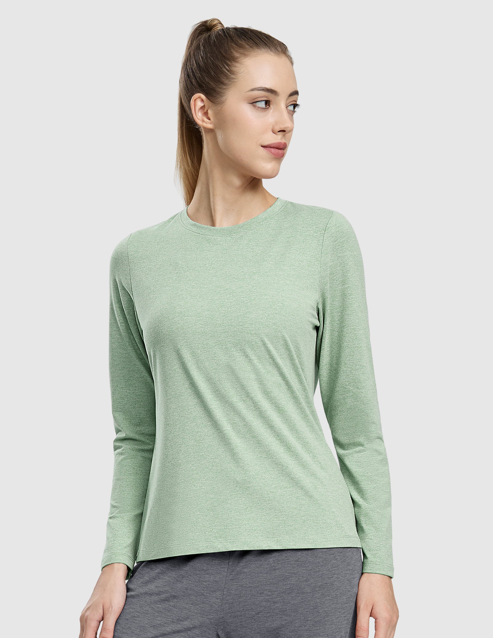 MIER Women’s Buttery Soft Long Sleeve Dry Fit Active T-Shirt Women Active Shirt