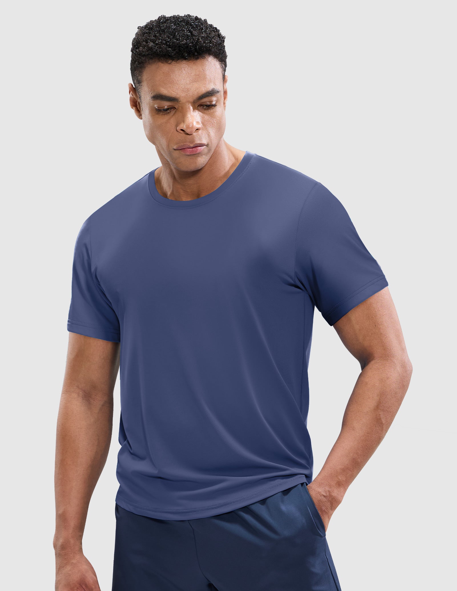 MIER Men’s Workout T-Shirt Dry Fit Short Sleeve UPF 50+ Running Tee Men's T-Shirts