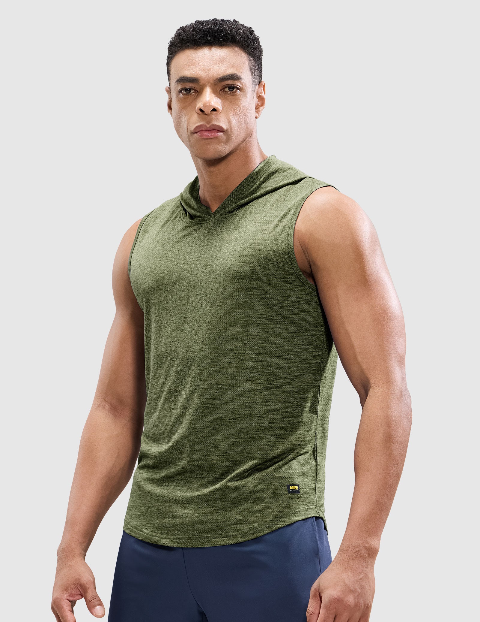 Men's Sleeveless Tank Top with Hood Quick Dry Shirts