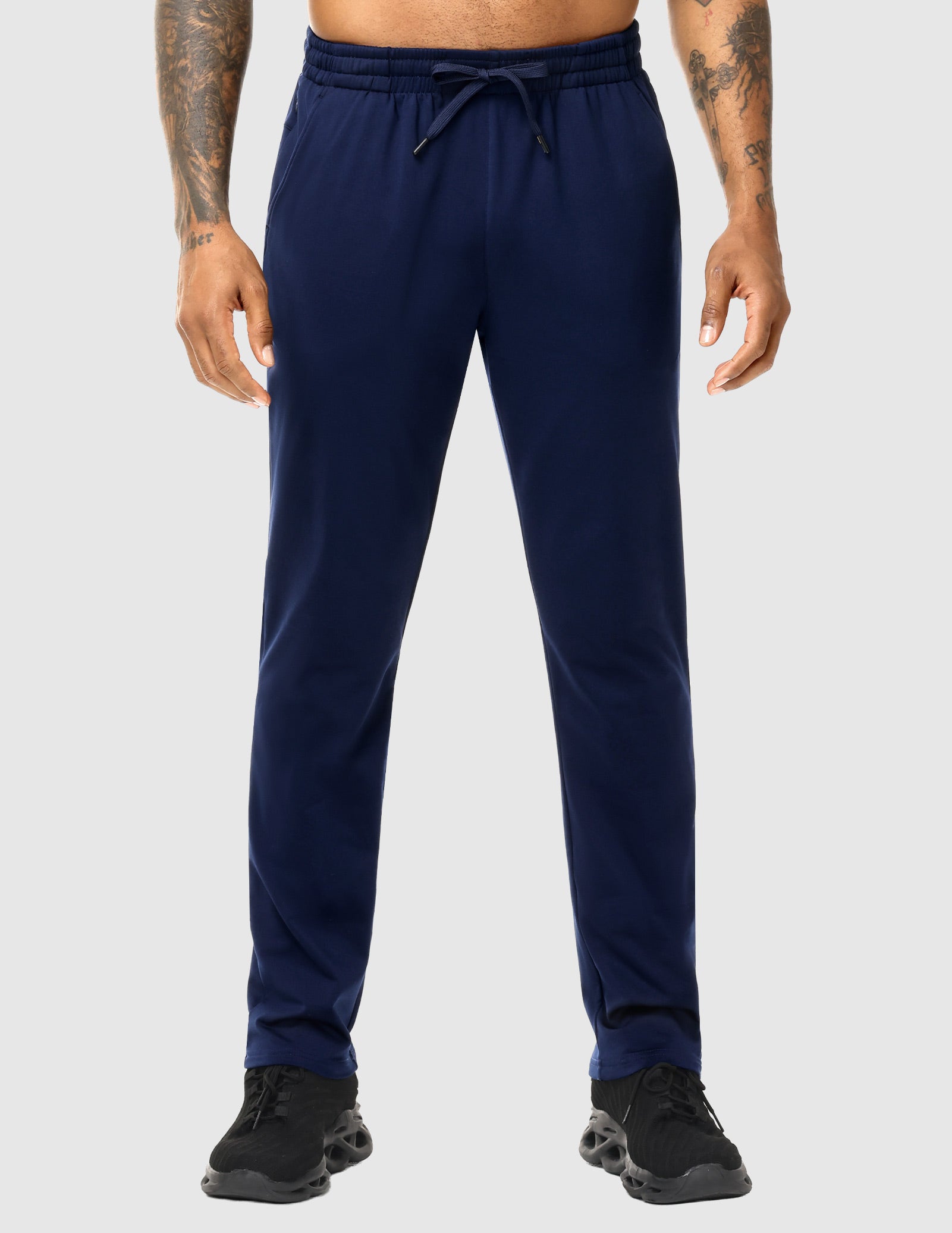 MIER Men's Fleece Lined Athletic Pants with Zipper Pockets | Winter Warm Workout Sweatpants Men's Train Pants