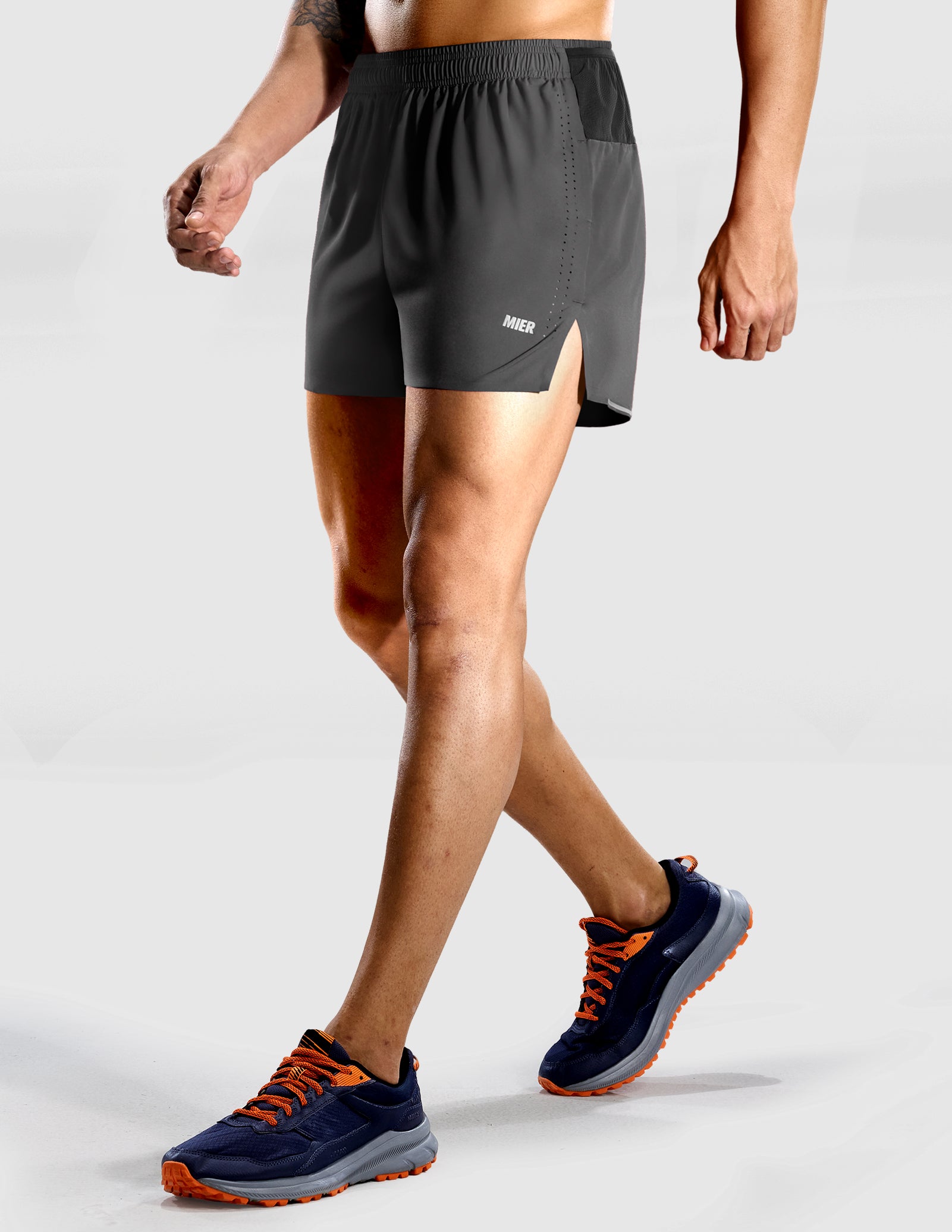 MIER Men's 3.5" Running Shorts Lightweight Marathon Training Shorts Men's Shorts
