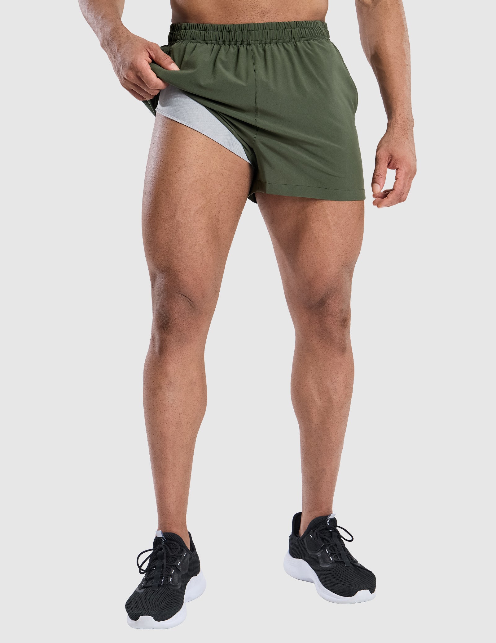 MIER Men's 3 Inch Running Shorts with Liner and Pockets Men's Shorts