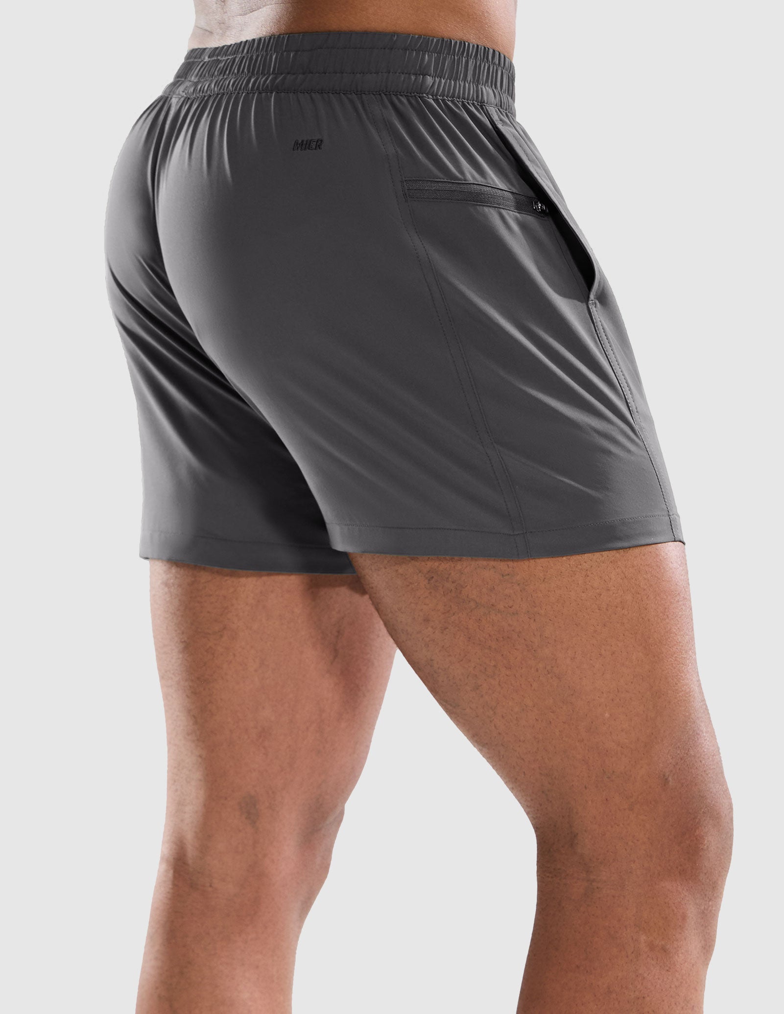 Men's 3 Inch Athletic Running Shorts with Brief Liner