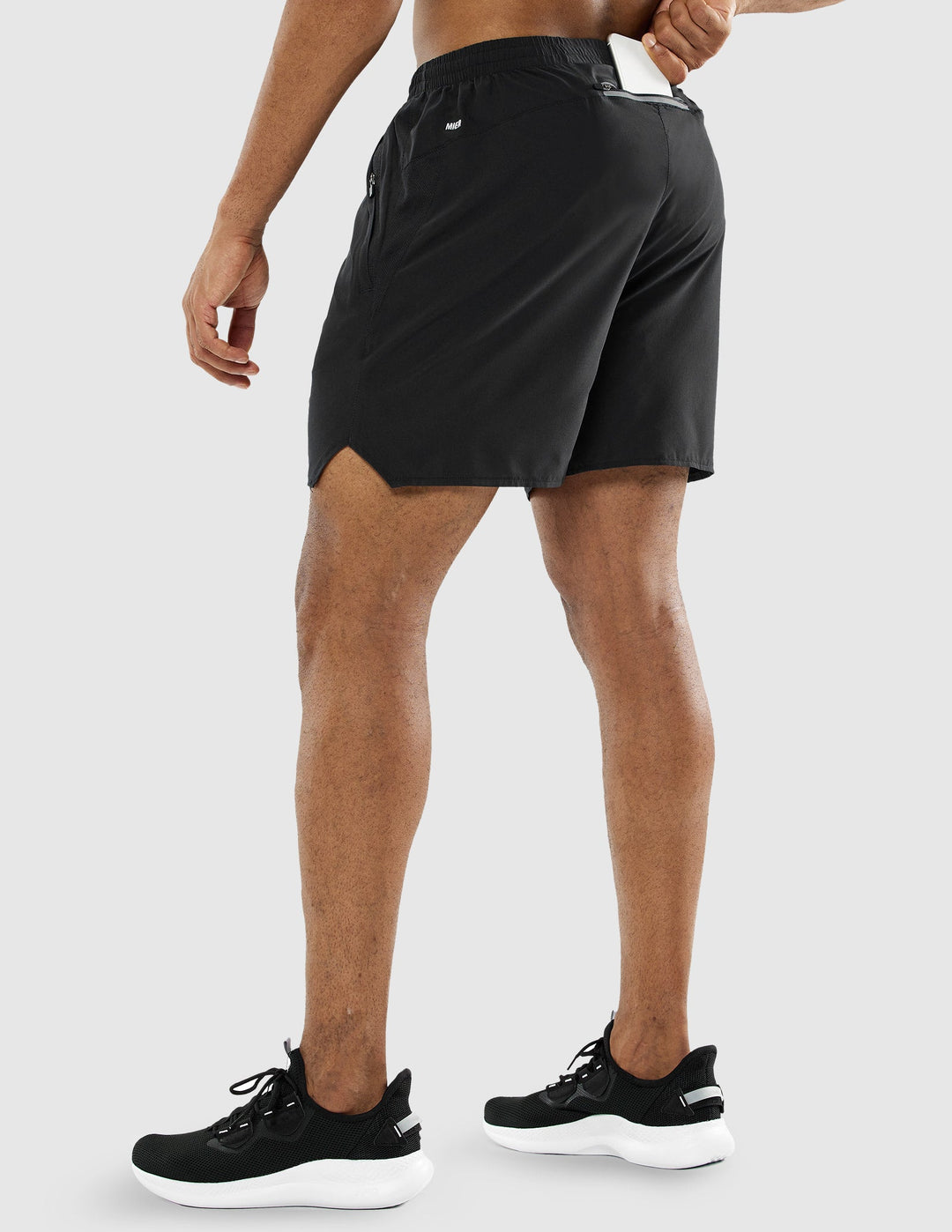 MIER Men's Inch Running Shorts with Zipper Pockets