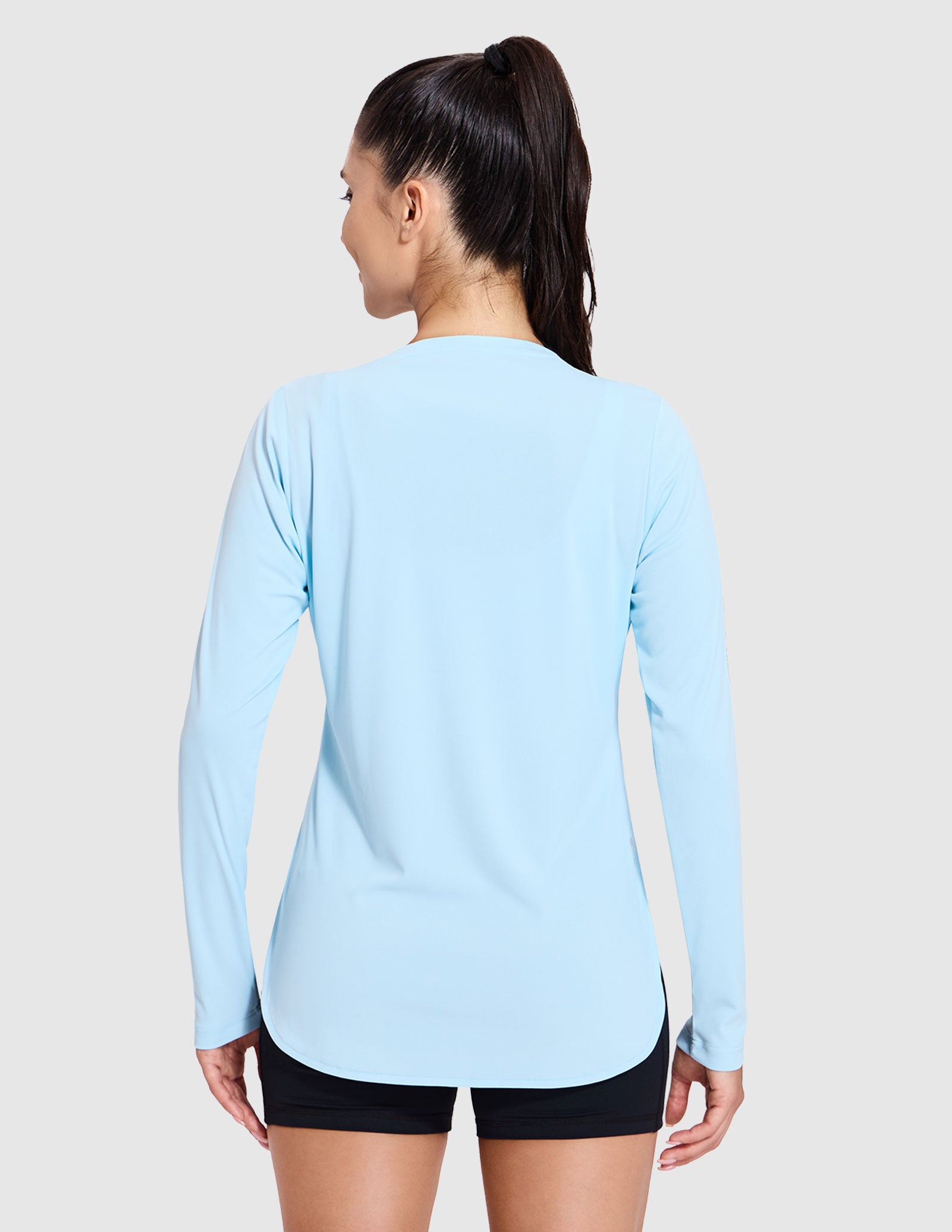 MIER Women's UPF 50 Plus Long Sleeve Running Shirt Sun Protection and Style Women Active Shirt