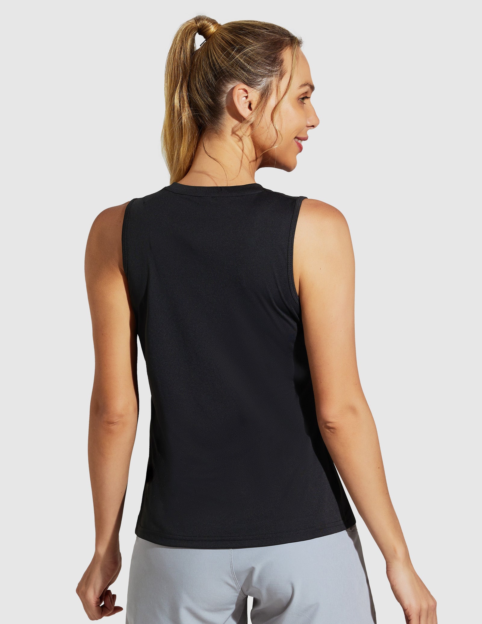 MIER UV Protection Sleeveless Workout Tank Top for Women - Lightweight & Breathable Women's Tank Top
