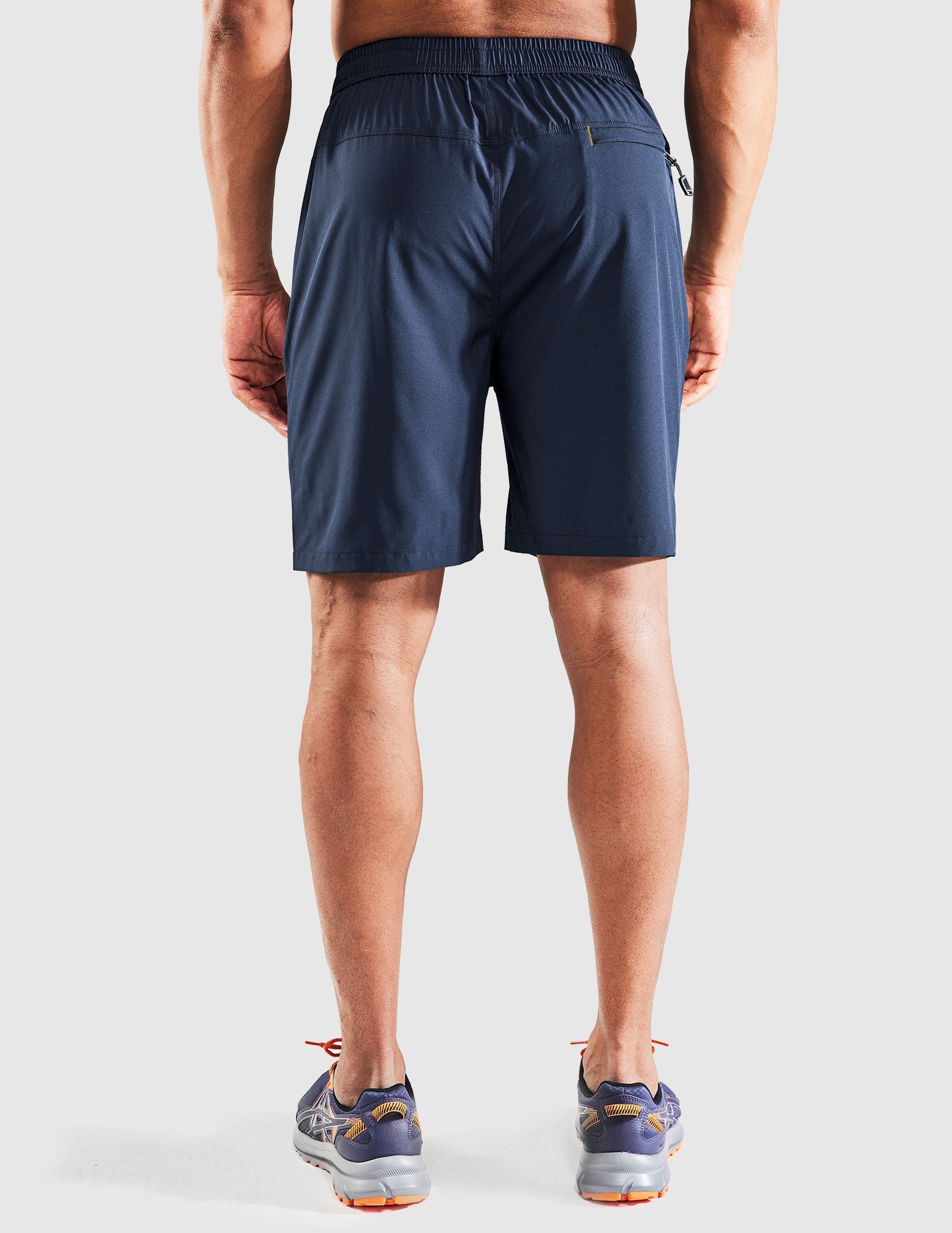 Pantalones cortos para correr de secado rápido para hombre con bolsillo con cremallera de 7 pulgadas