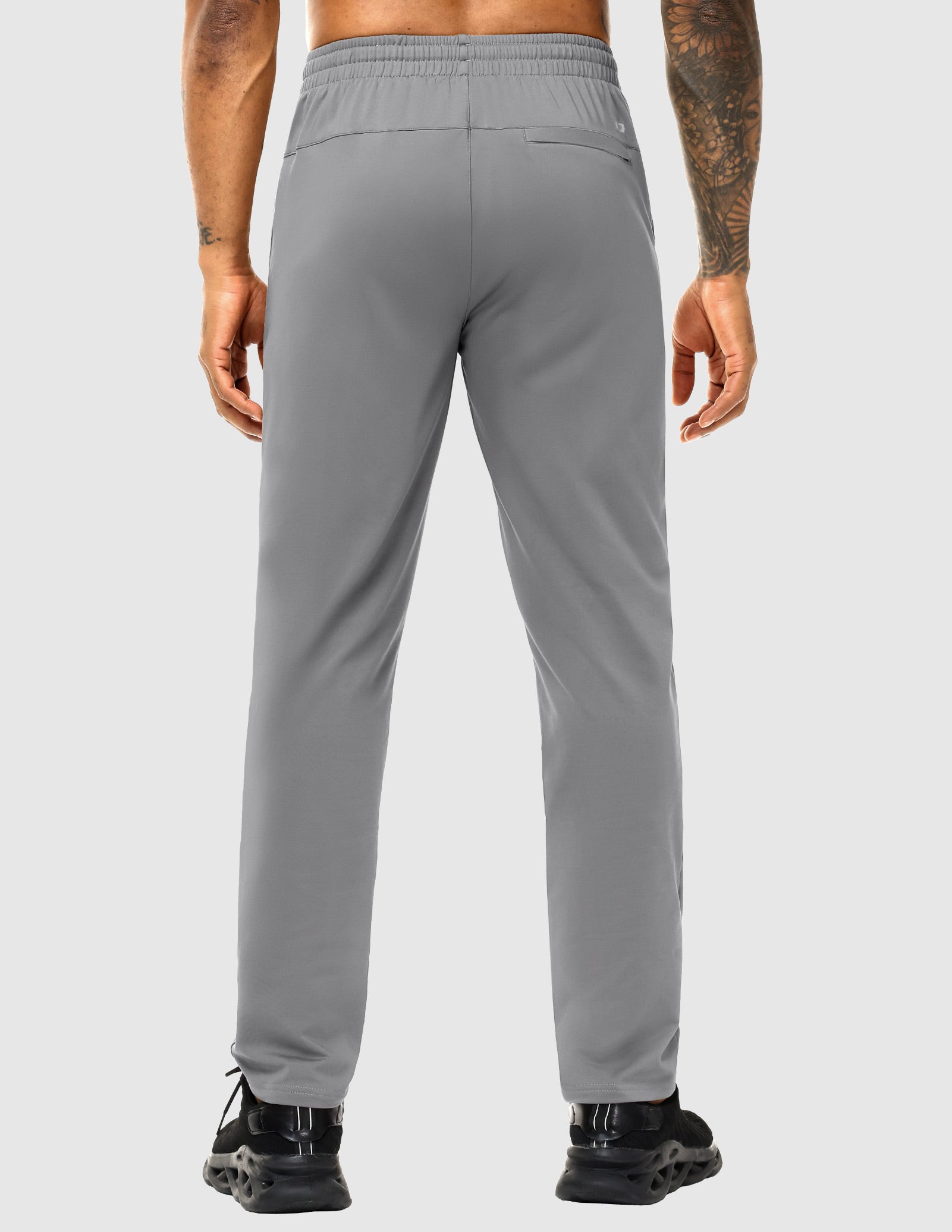 MIER Men's Fleece Lined Athletic Pants with Zipper Pockets | Winter Warm Workout Sweatpants Men's Train Pants