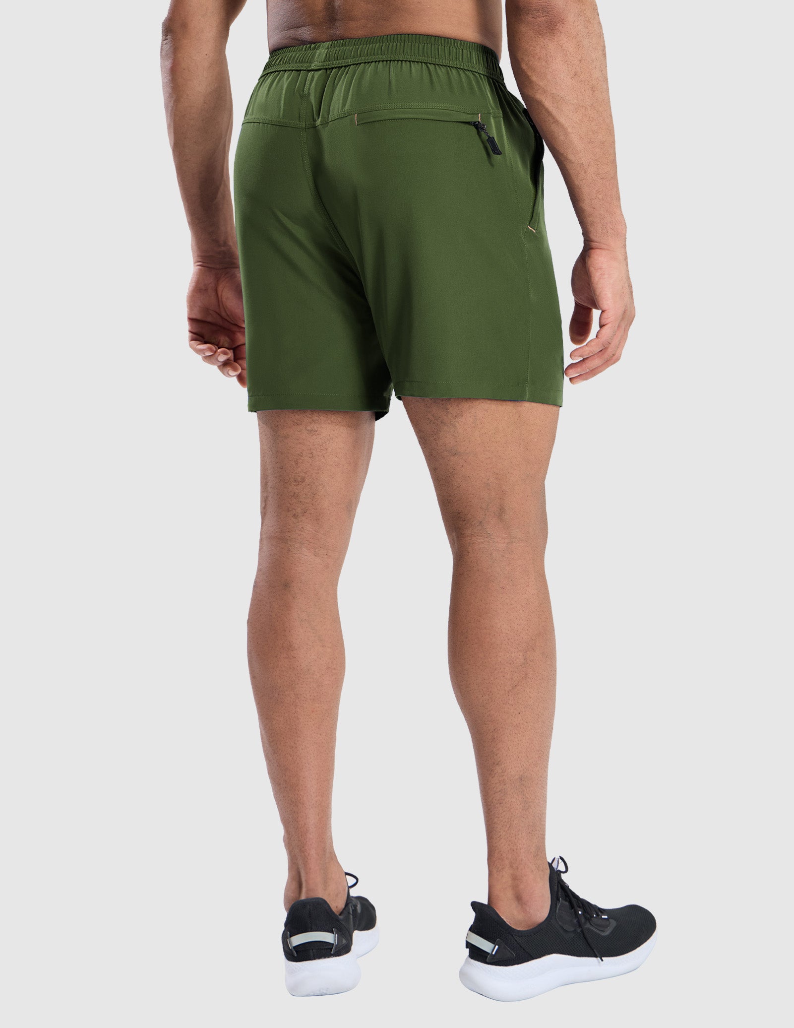 MIER Men's 5 Inch Dry Fit Running Shorts with Zipper Pockets Men's Shorts