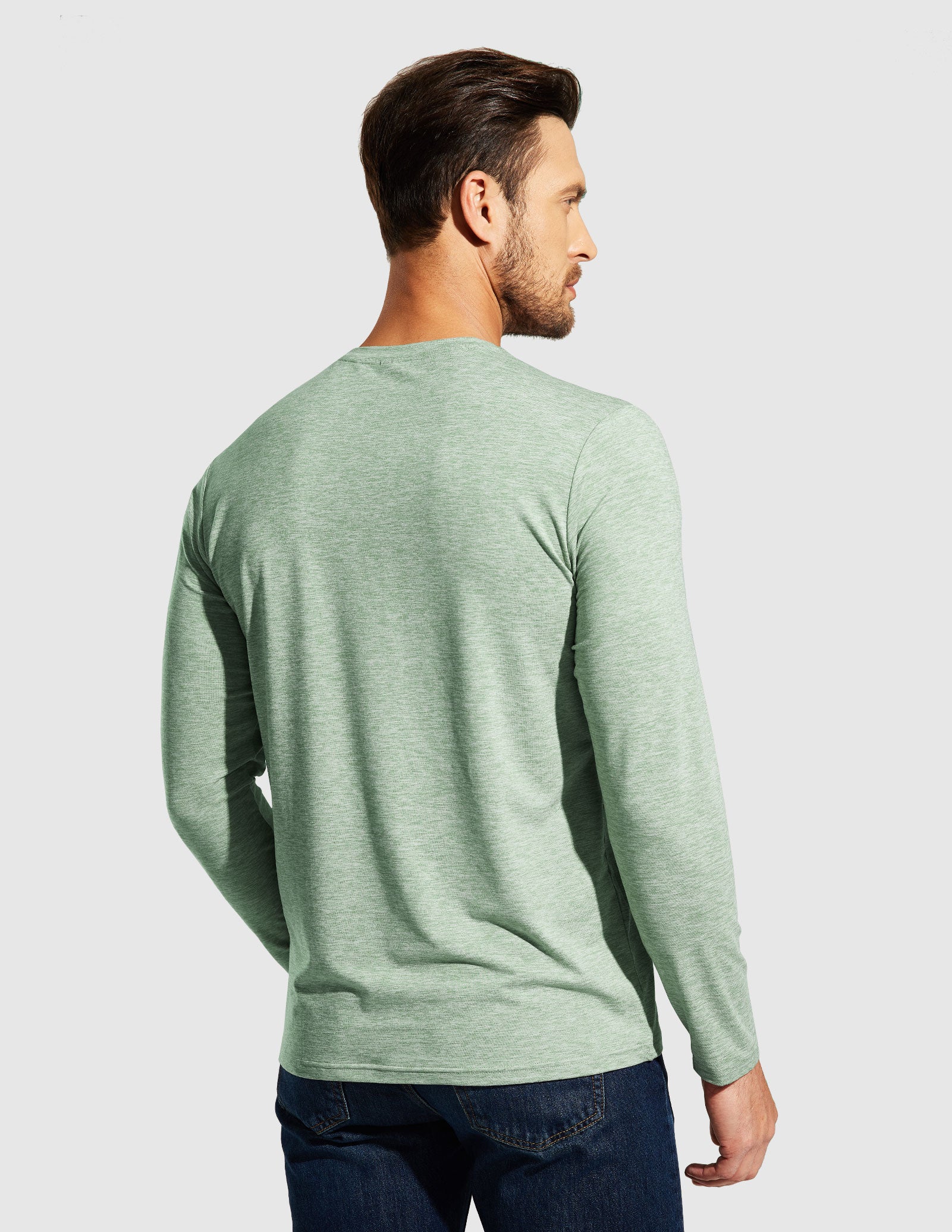 MIER Men’s Buttery Soft Long Sleeve Athletic Crew Neck Tee Men's Shirt