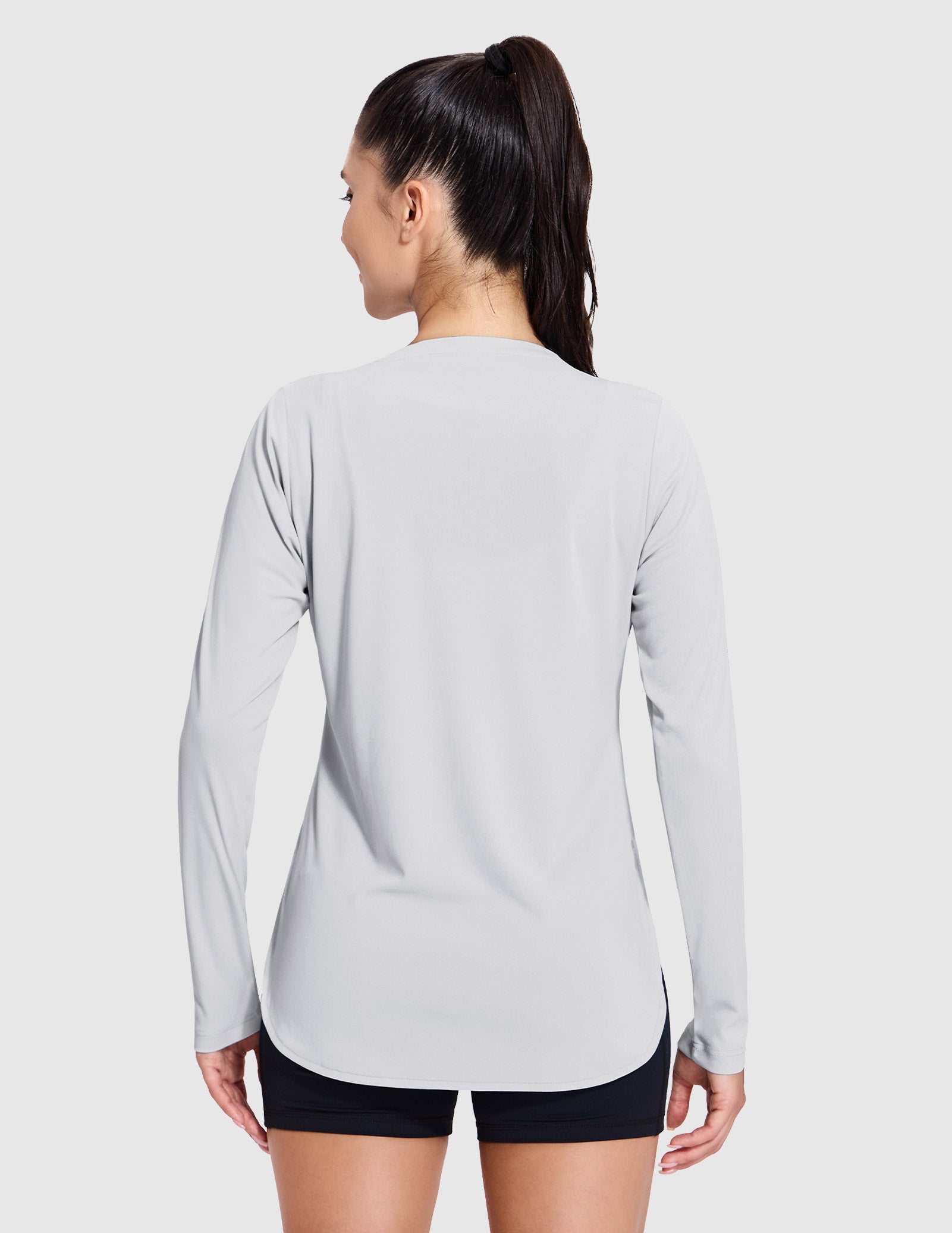 MIER Women's UPF 50 Plus Long Sleeve Running Shirt Sun Protection and Style Women Active Shirt