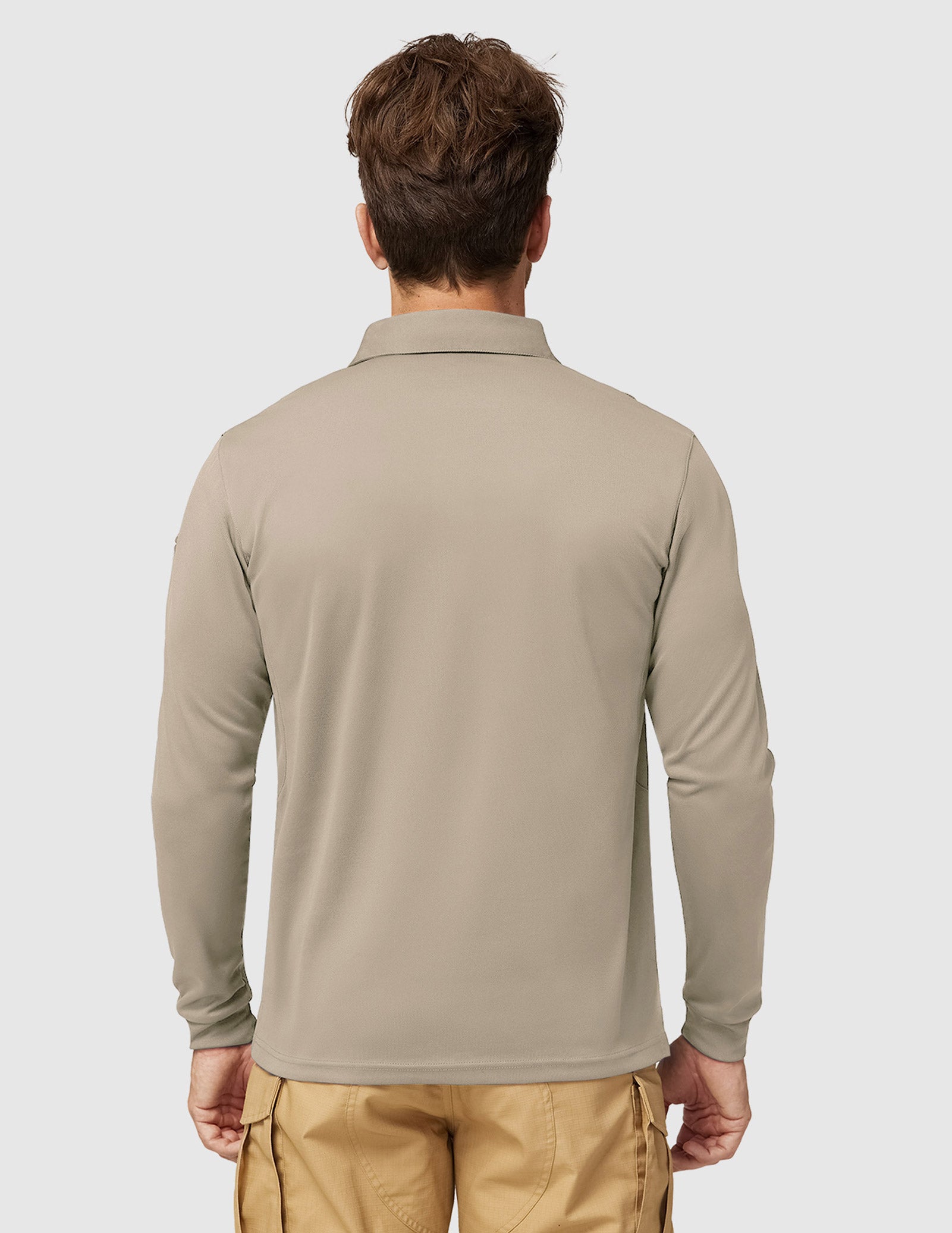 MIER Men’s Outdoor Tactical Long Sleeve Polo Shirts  Men Polo