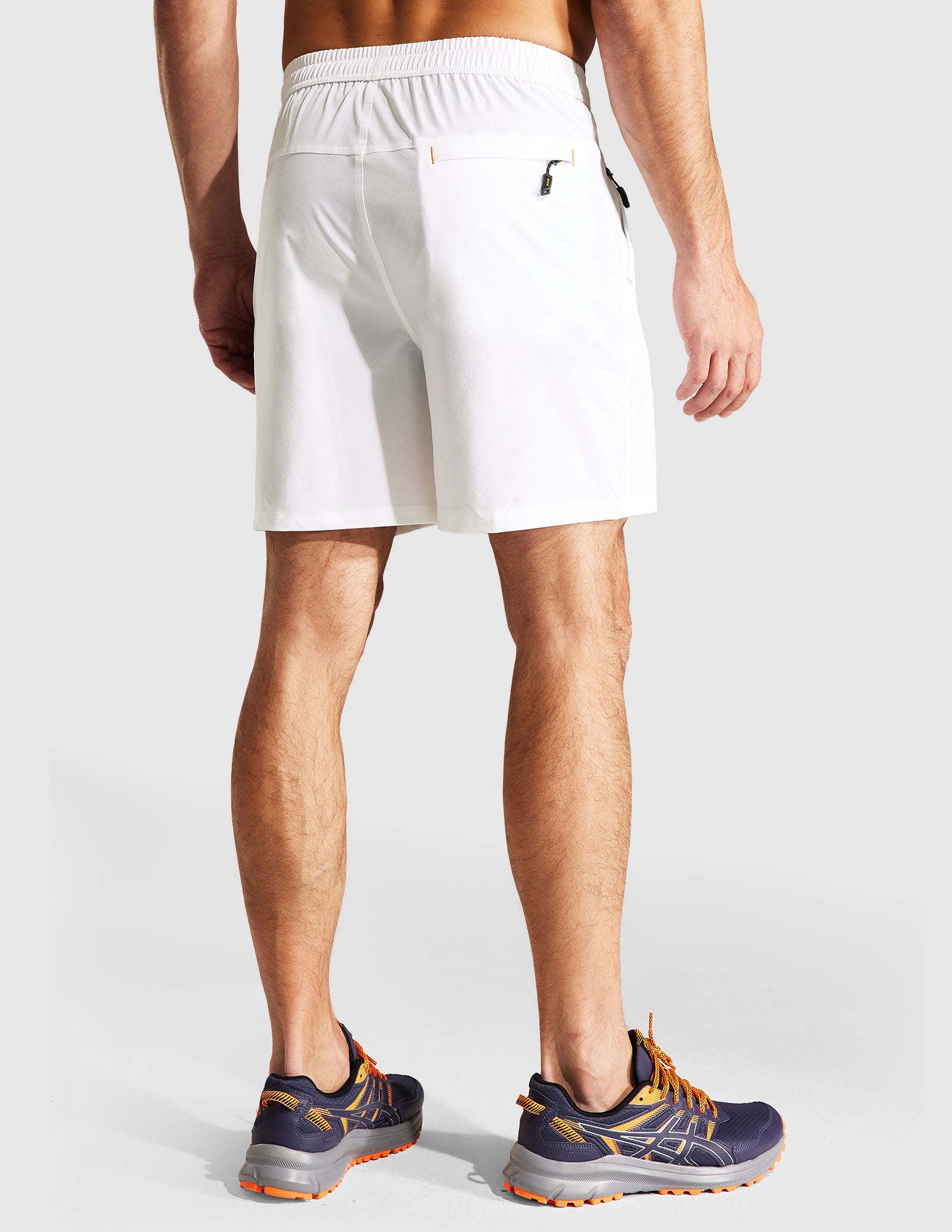 Pantalones cortos para correr de secado rápido para hombre con bolsillo con cremallera de 7 pulgadas