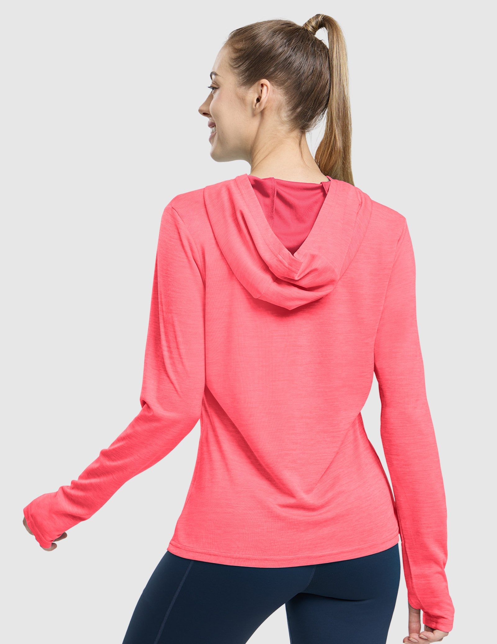 MIER Women's Long Sleeve Hooded Sun Shirt UPF 50+ Performance Hoodie Women Shirts