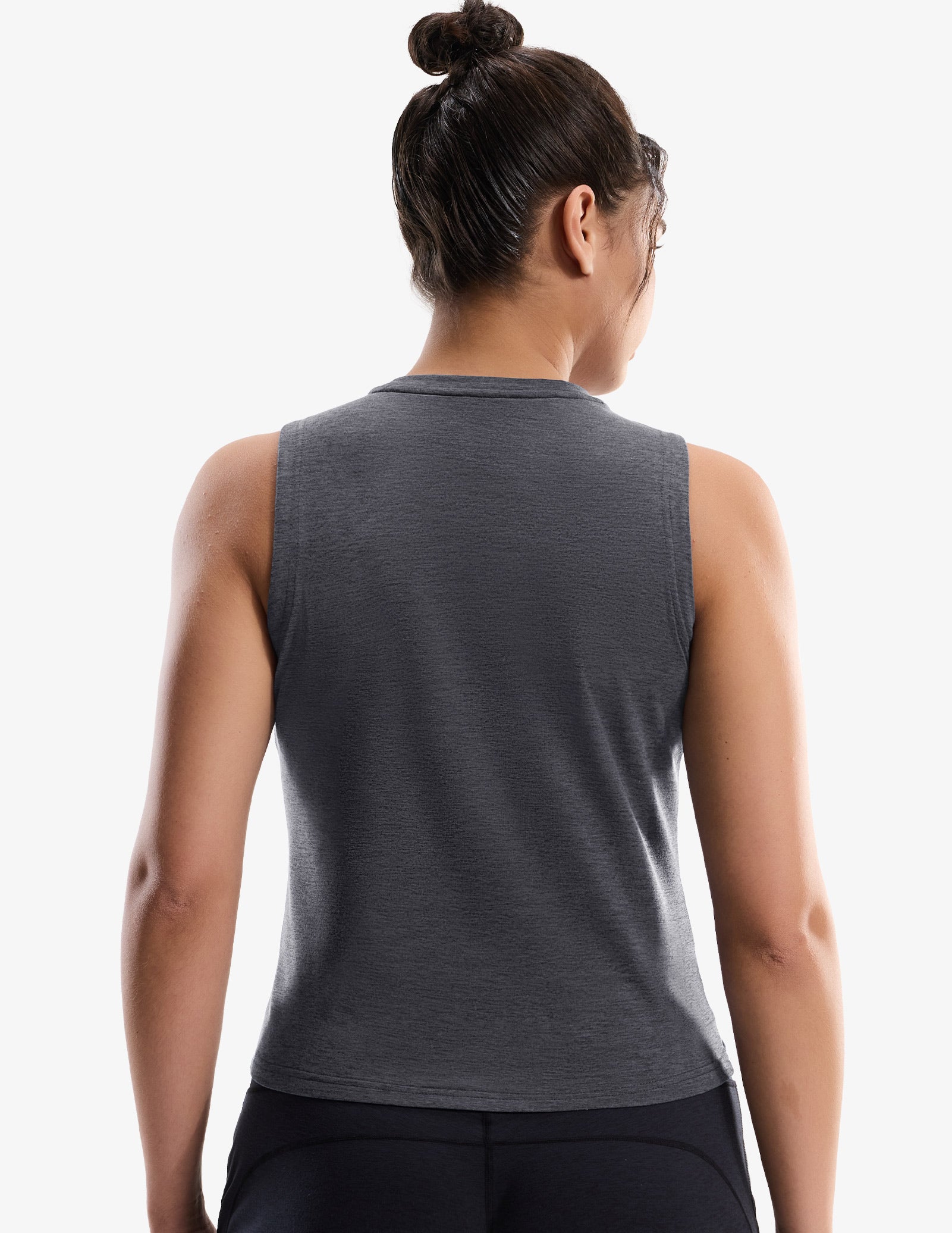 MIER Women’s Buttery-Soft Skimmer Tank Top High-Hip Workout Shirt Women Active Shirt