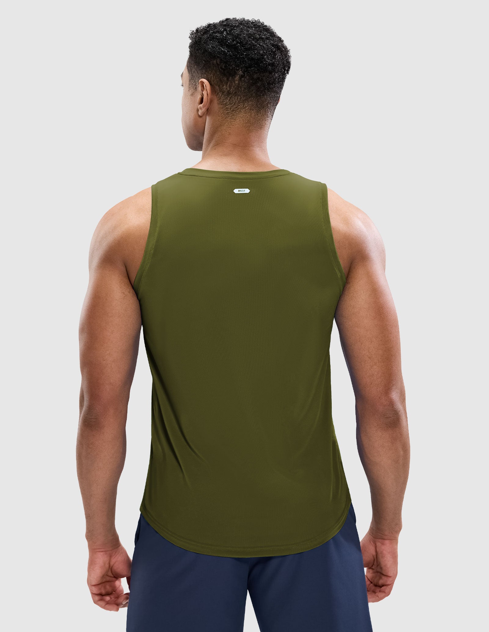 MIER Men’s Sleeveless Running Shirt Breathable and Sweat Wicking Men's Tank Top