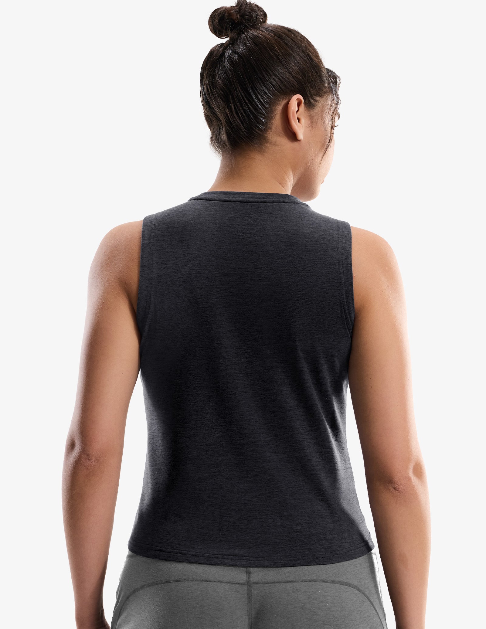 MIER Women’s Buttery-Soft Skimmer Tank Top High-Hip Workout Shirt Women Active Shirt